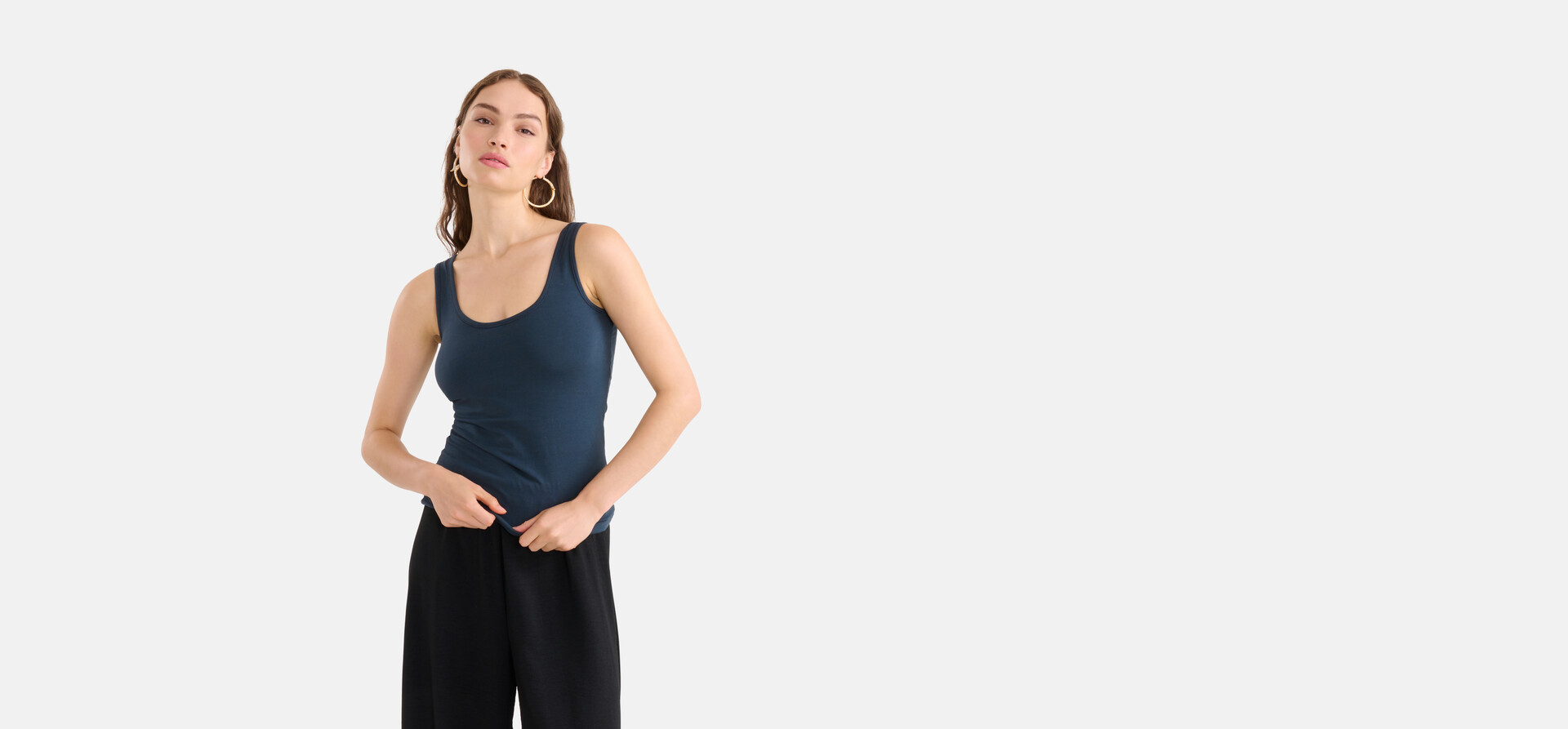 Basis Tanktop Donkerblauw SHOEBY WOMEN