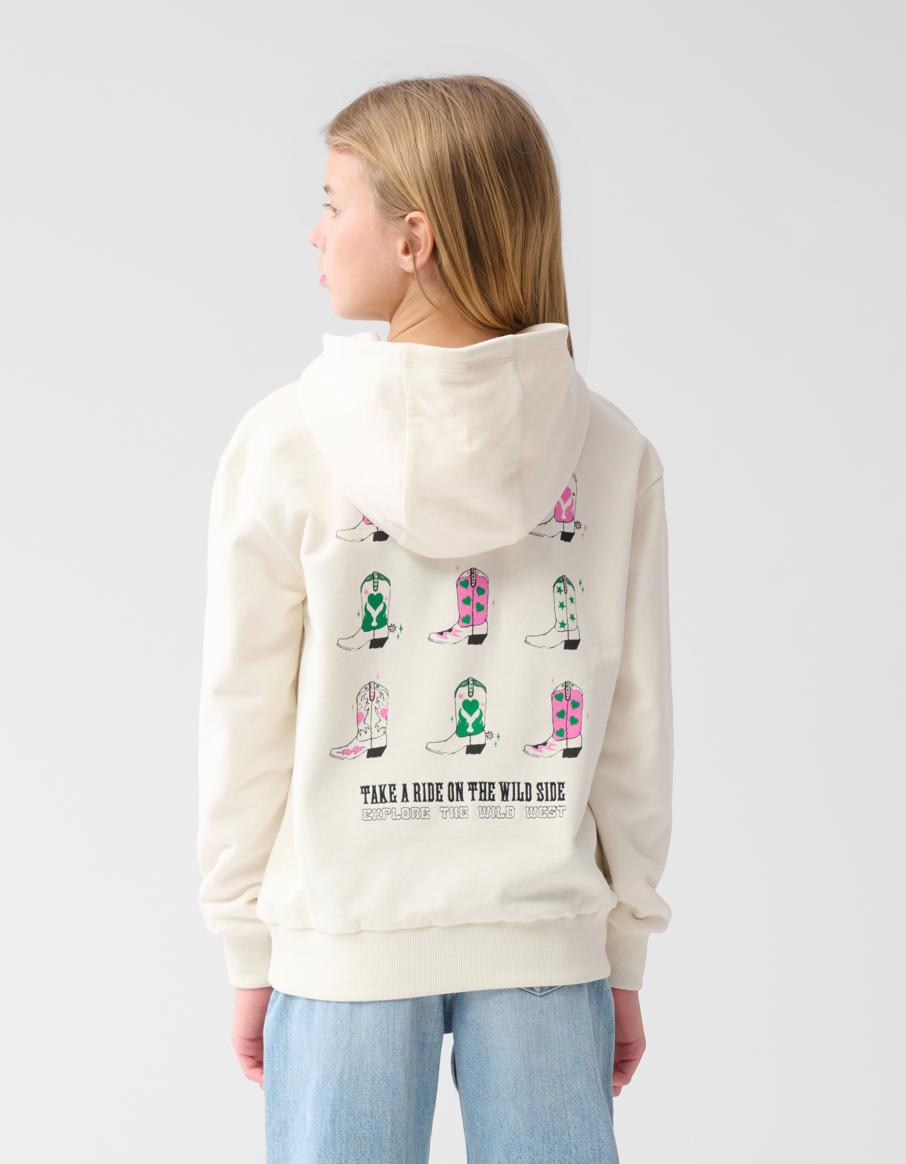 Artwork Hoodie Gebroken Wit SHOEBY GIRLS