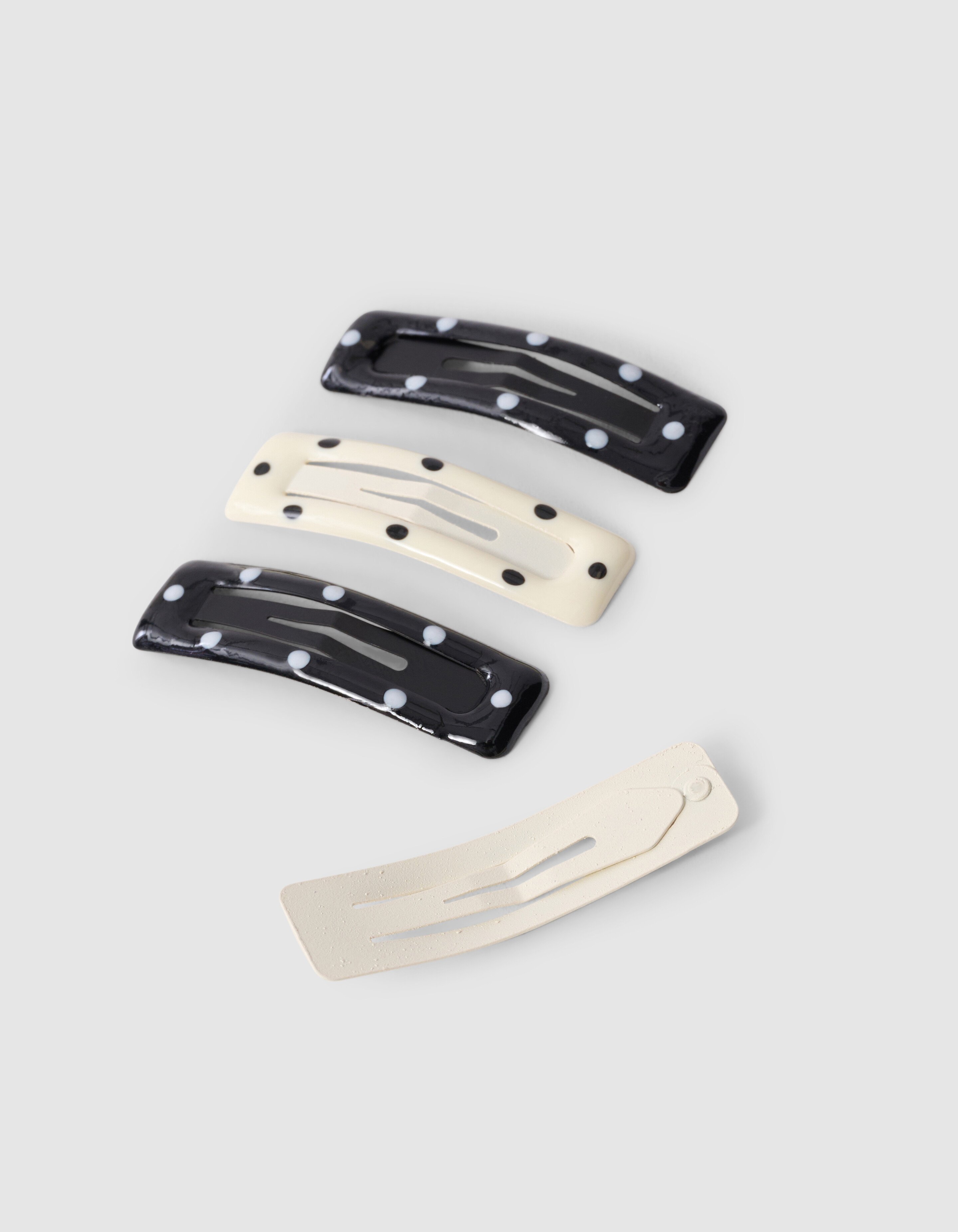 Stip Haarclips Zwart/Wit SHOEBY ACCESSOIRES