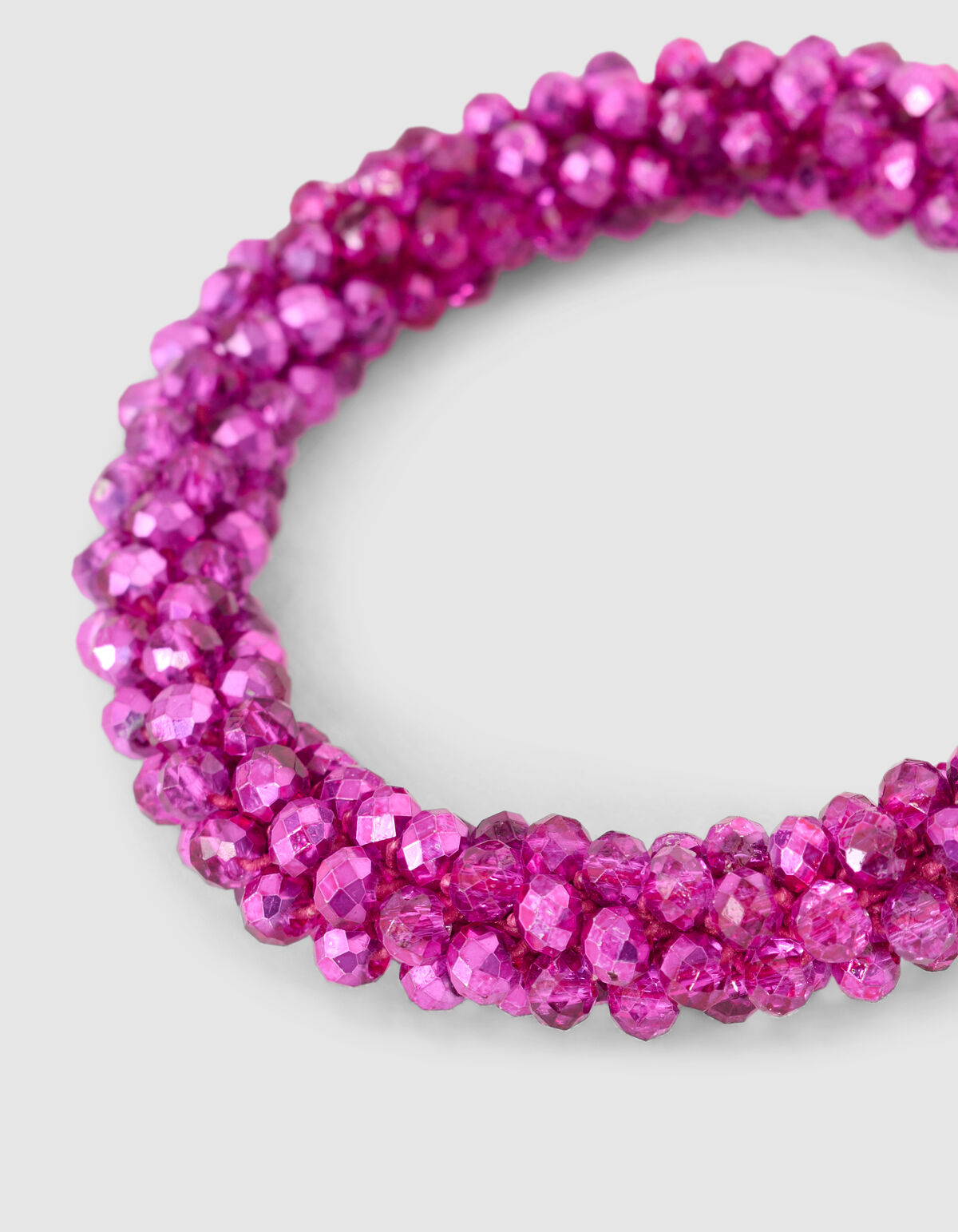 Beaded Haarelastiek Donkerroze SHOEBY ACCESSOIRES