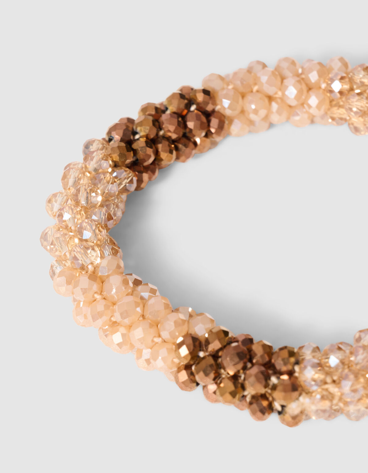 Beaded Haarelastiek Beige/Bruin SHOEBY ACCESSOIRES