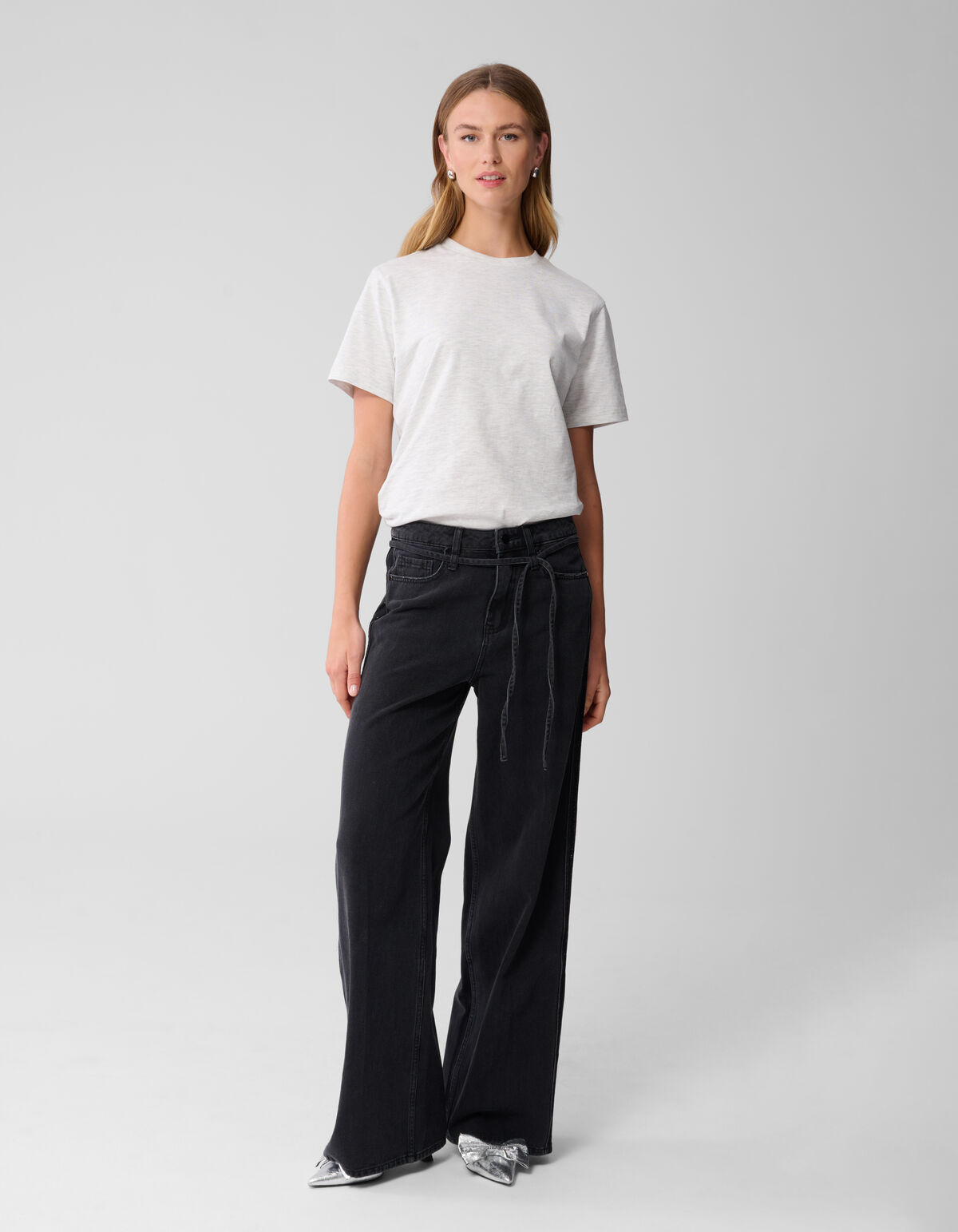 Basis T-shirt Lichtgrijs SHOEBY WOMEN