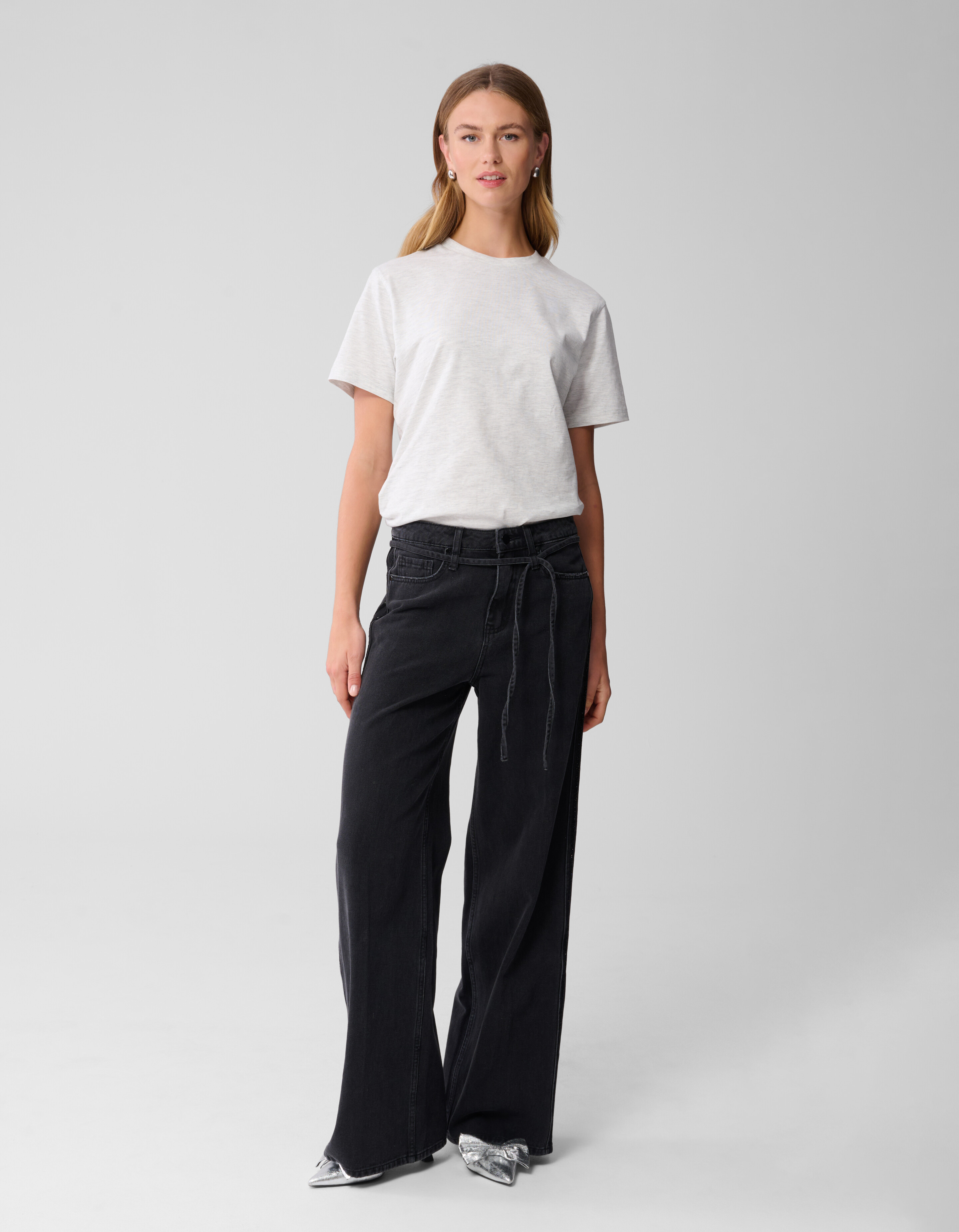 Basis T-shirt Lichtgrijs SHOEBY WOMEN