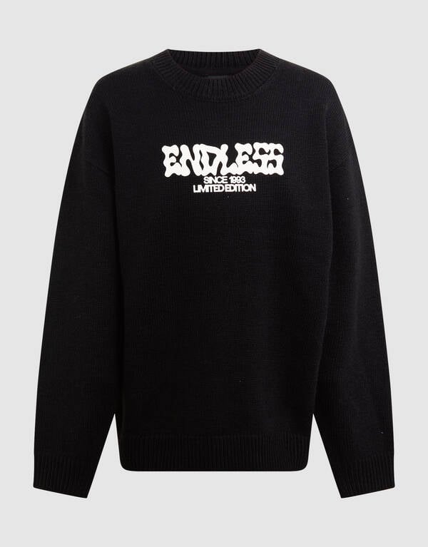 Endless Gebreide Trui Zwart SHOEBY BOYS