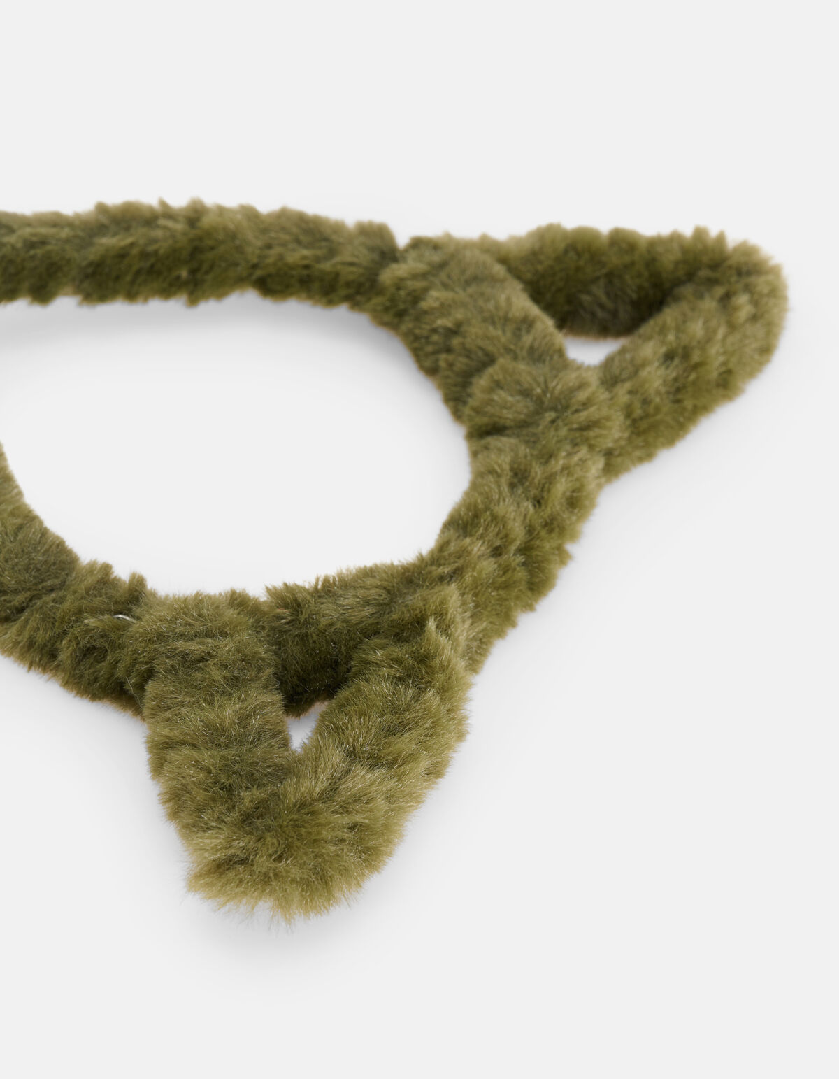 Faux Fur Katten Haarband Donkergroen SHOEBY ACCESSOIRES