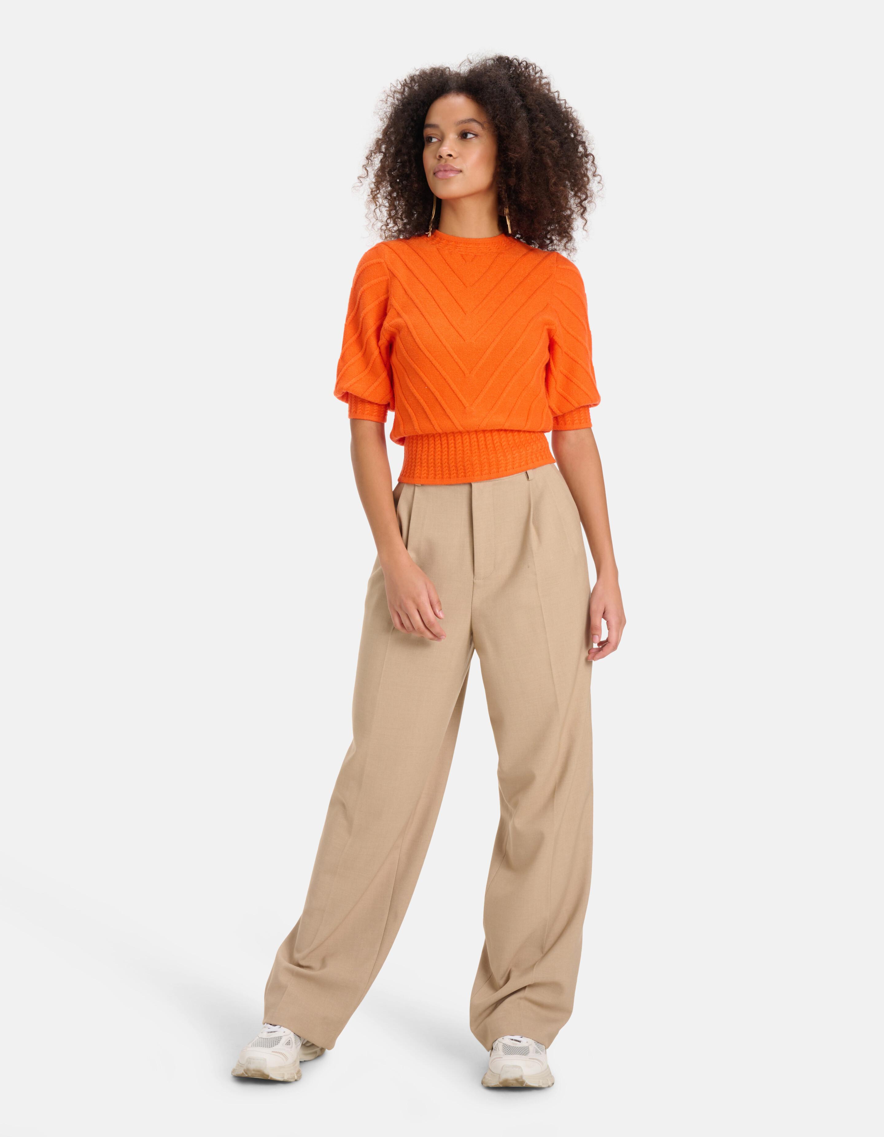 Diagonaal Trui Oranje SHOEBY WOMEN