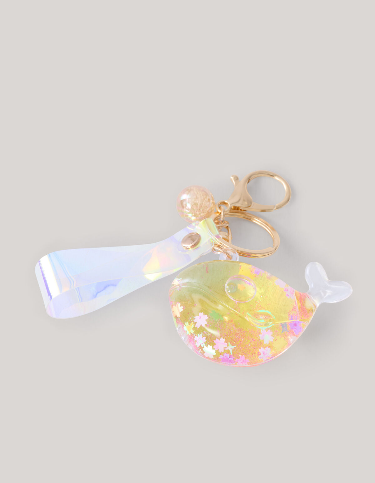 Glitter Walvis Sleutelhanger Oranje SHOEBY ACCESSOIRES