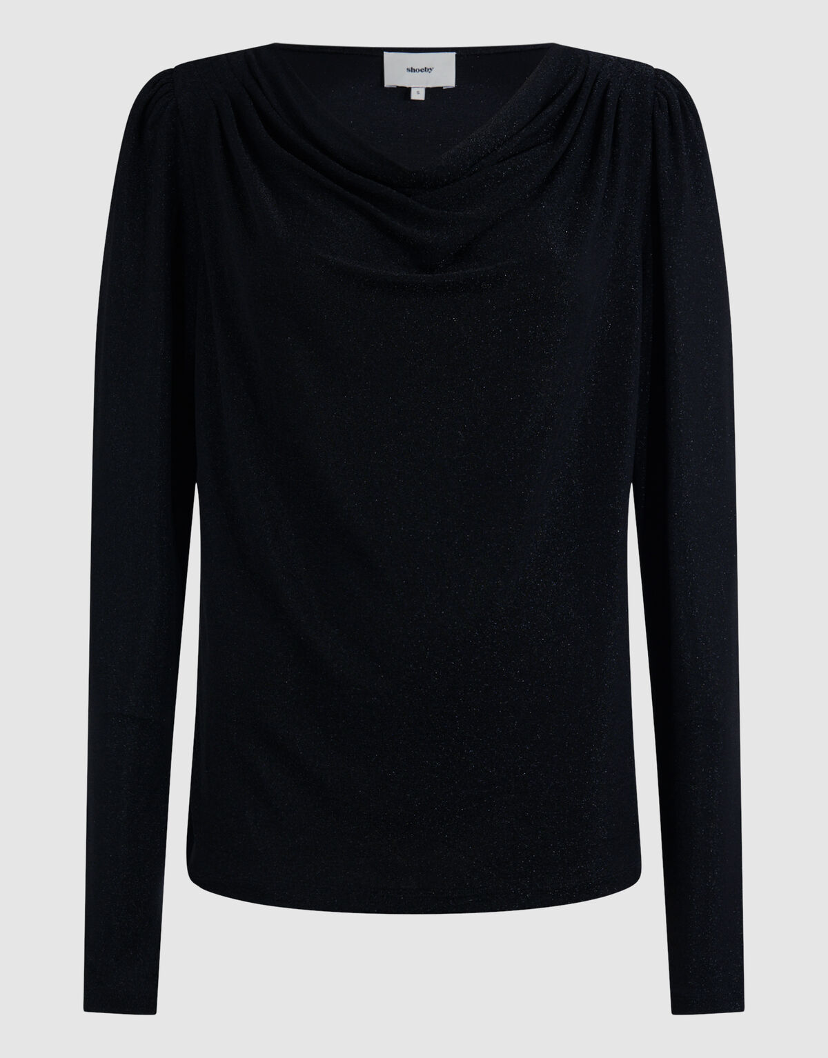 Glitter Drape Top Zwart SHOEBY WOMEN