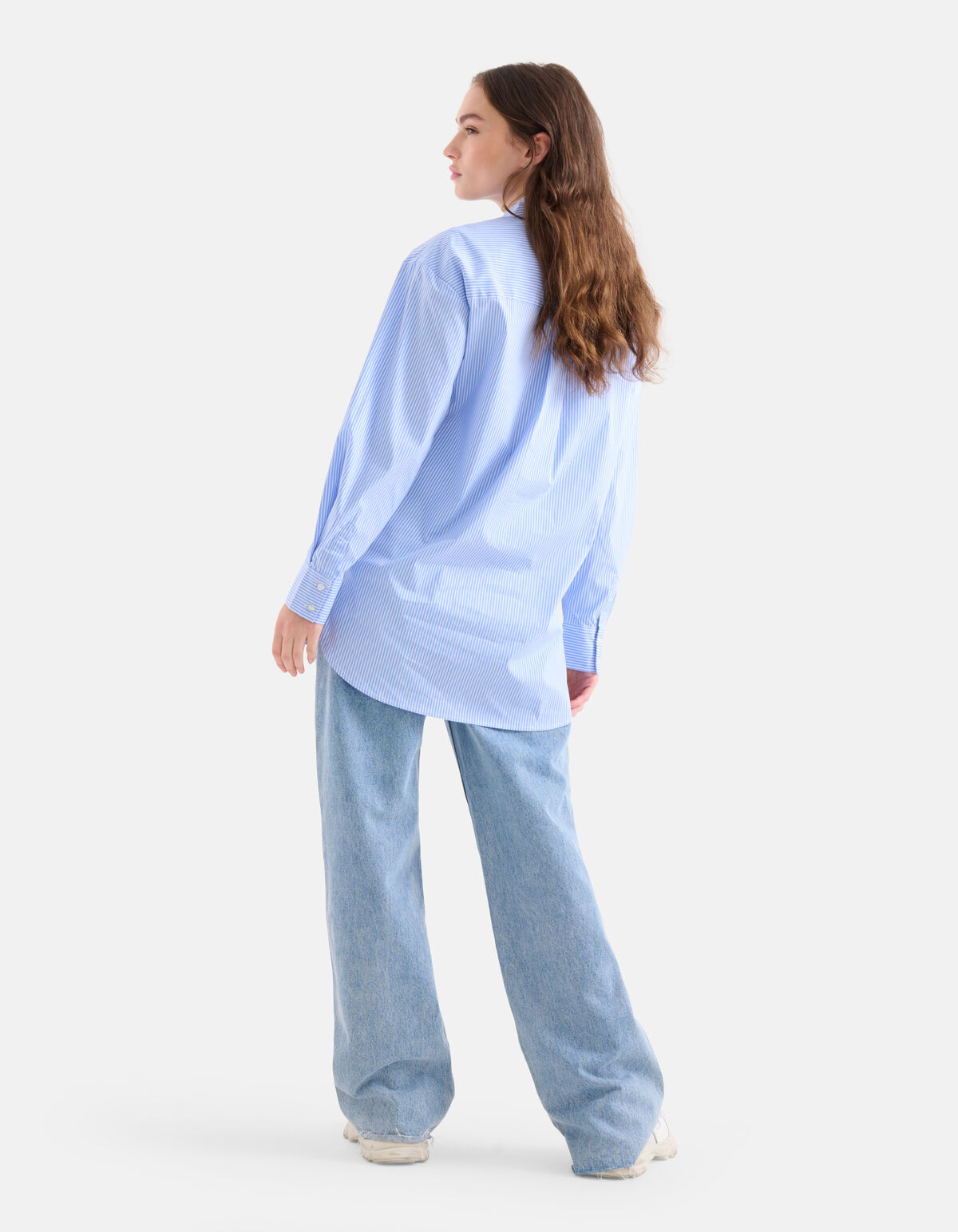 Pinstripe Strass Blouse Blauw SHOEBY WOMEN