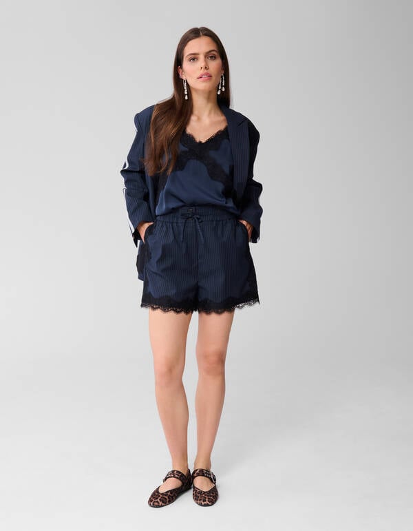 Striped Short Donkerblauw SHOEBY WOMEN