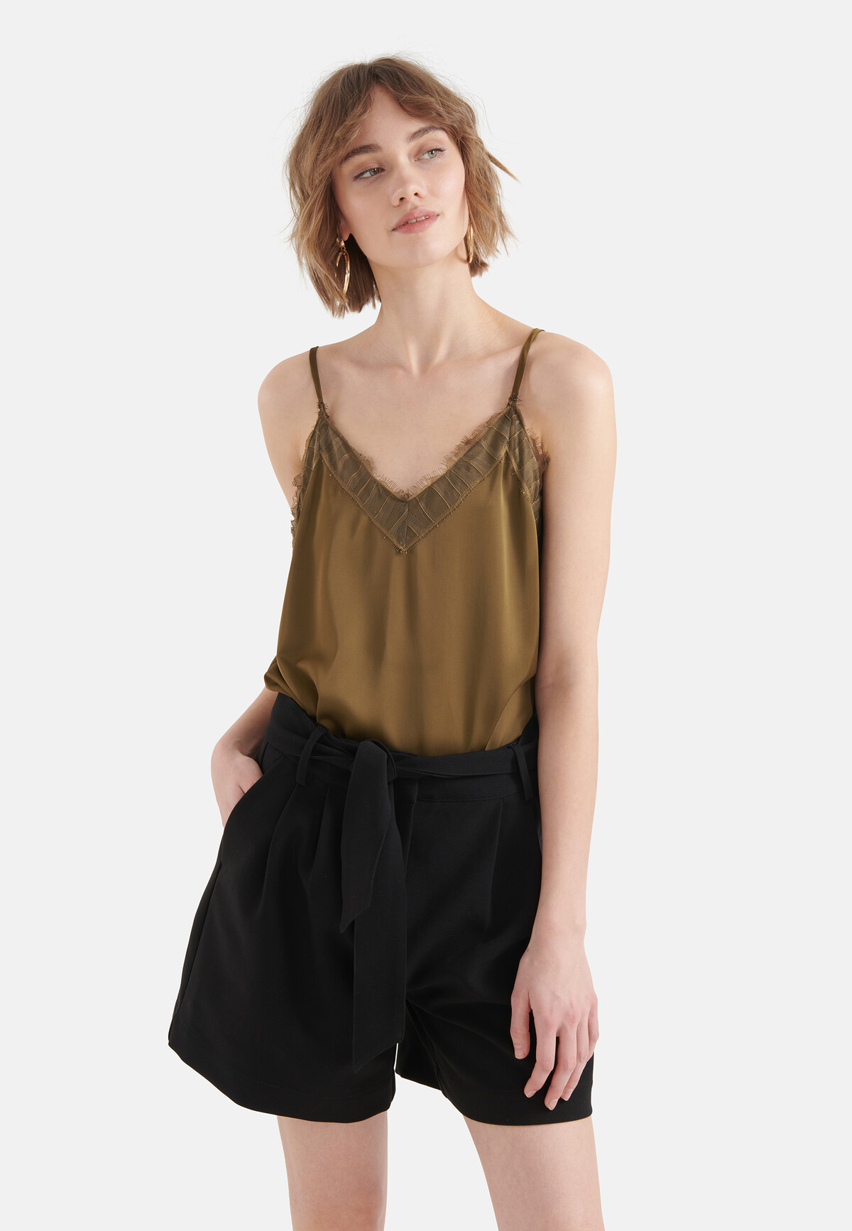 Satin Lace Top SHOEBY WOMEN