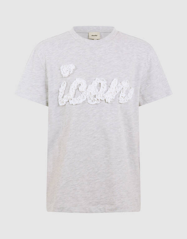 Icon Ruffle T-shirt Lichtgrijs SHOEBY GIRLS