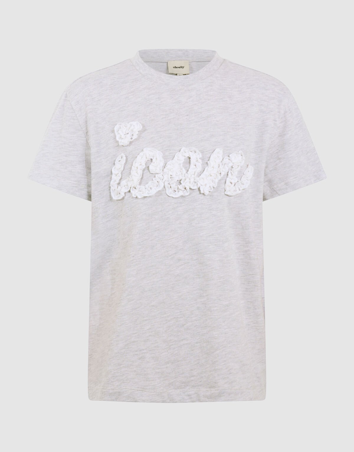 Icon Ruffle T-shirt Lichtgrijs SHOEBY GIRLS