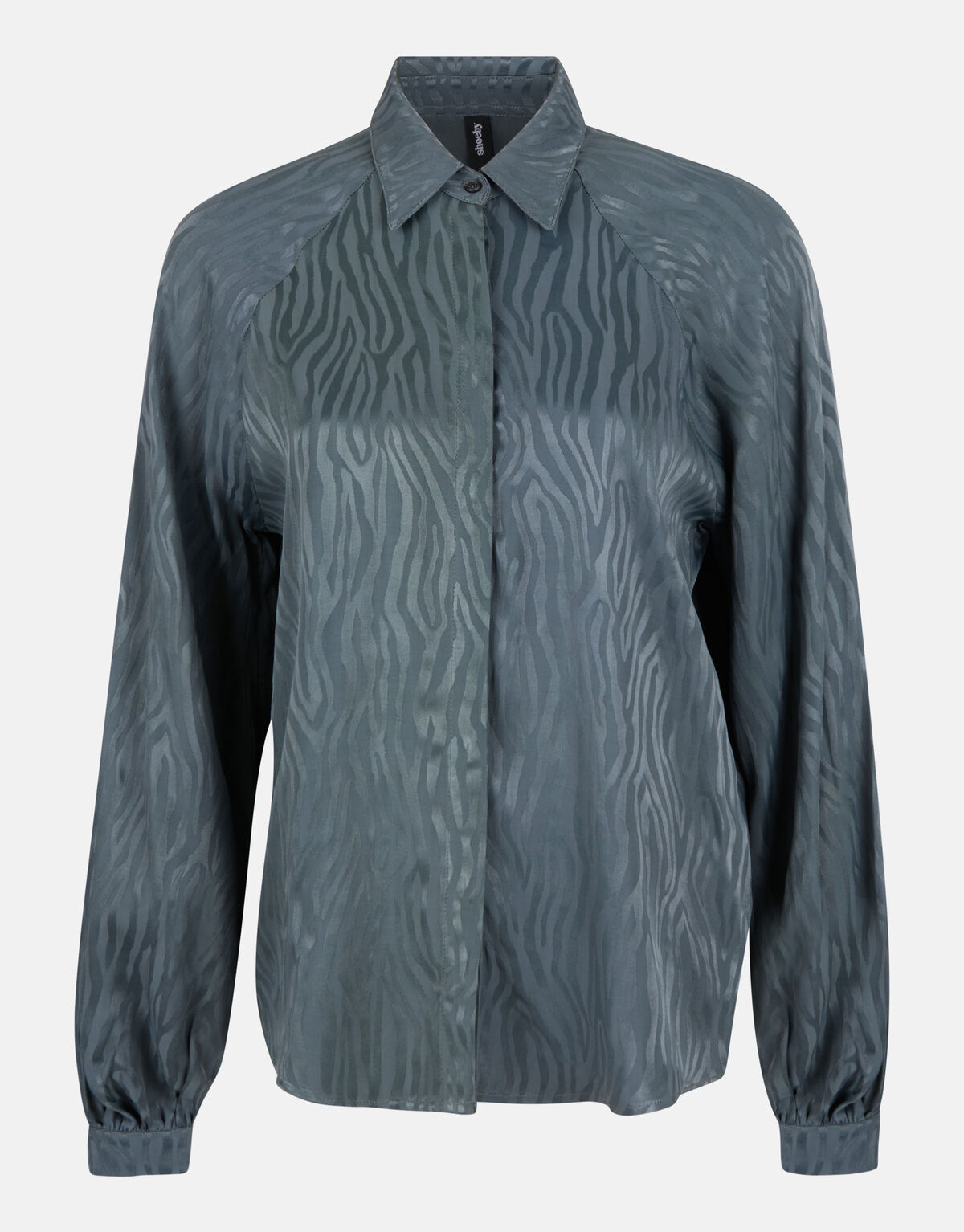 Relaxed Jacquard Blouse Petrol SHOEBY WOMEN