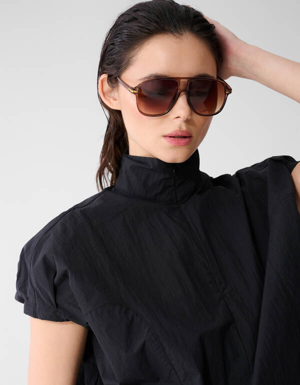 Vintage Aviator Zonnebril Lichtbruin SHOEBY ACCESSOIRES