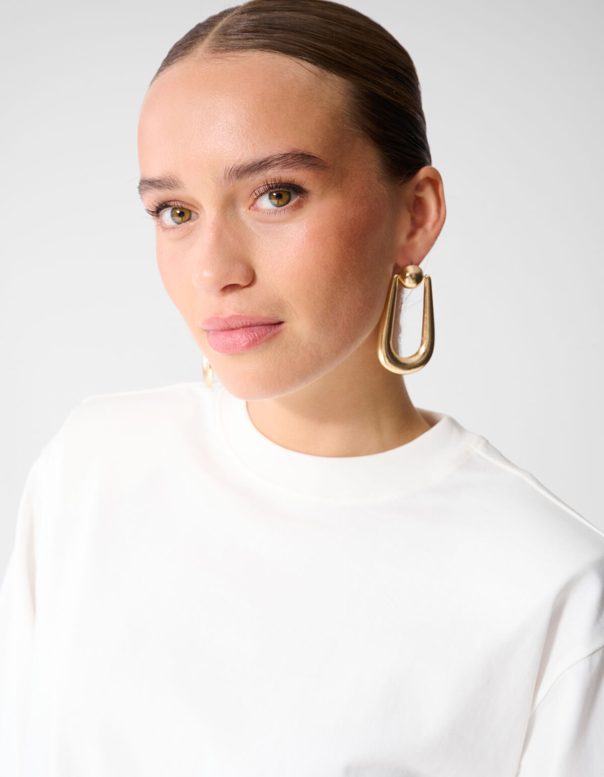 Chunky U-shape Oorbellen Goud SHOEBY ACCESSOIRES