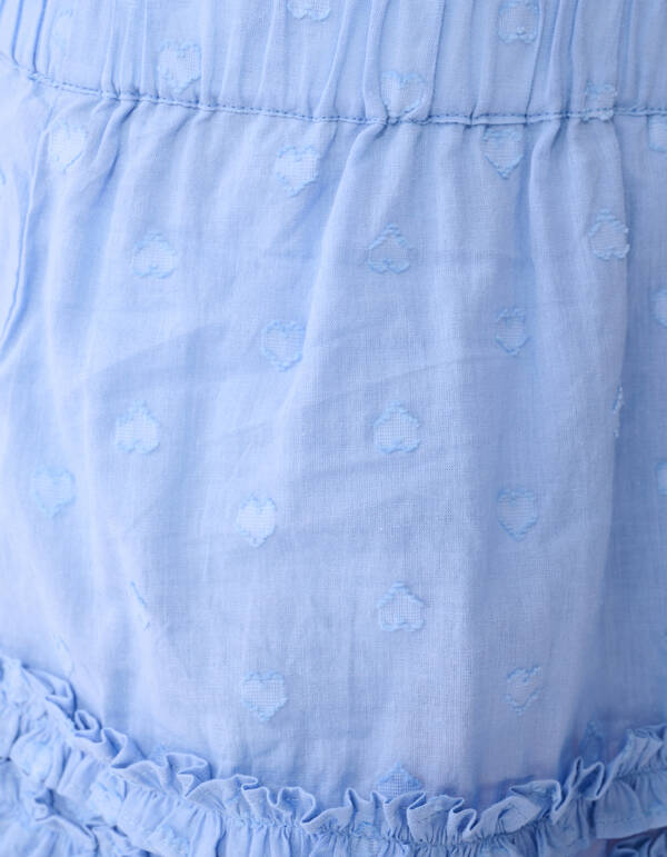 Ruffle Heart Mini Rok Lichtblauw SHOEBY GIRLS