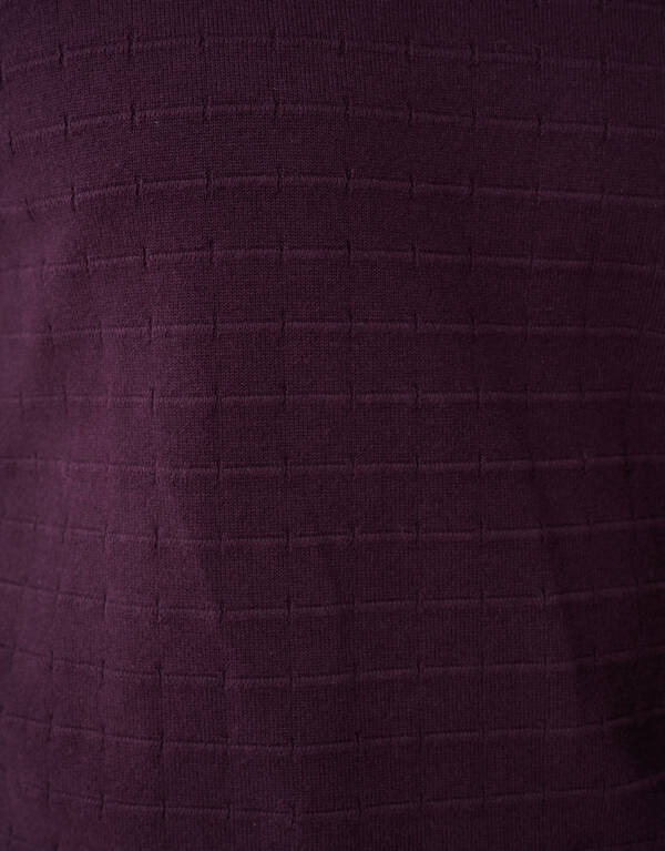 Structuur Gebreide Trui Donkerrood SHOEBY MEN