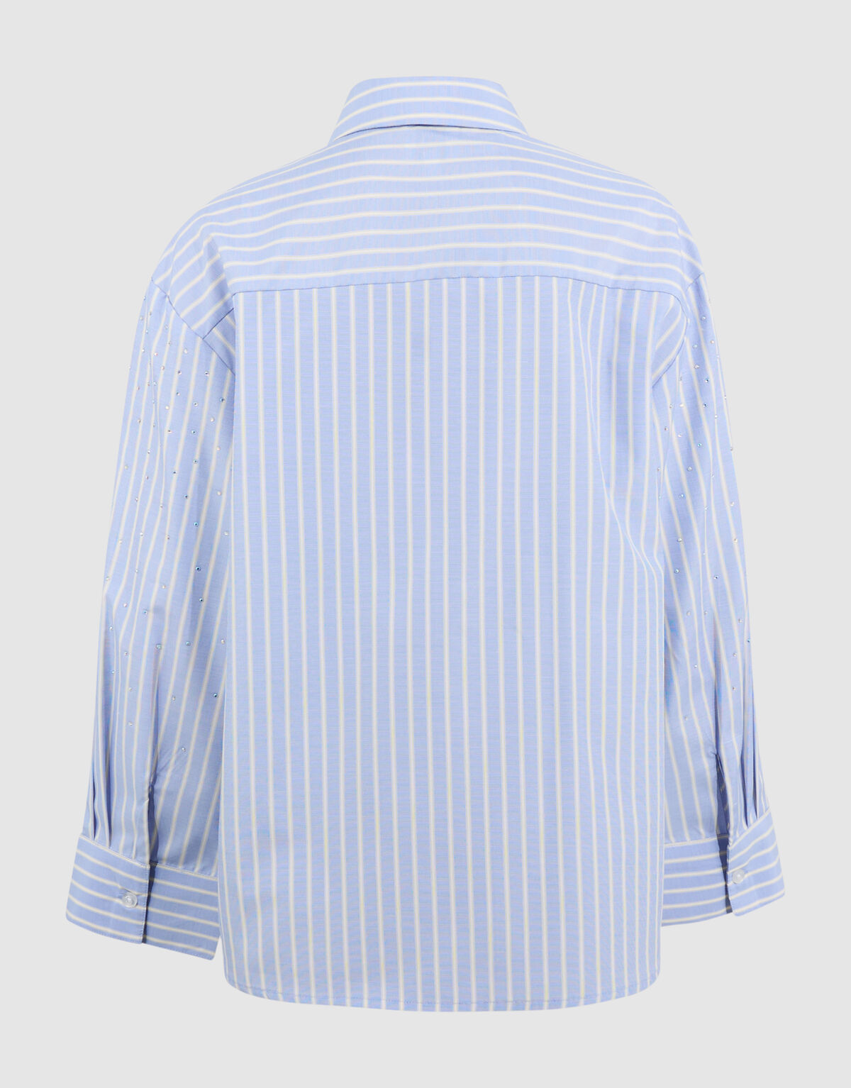 Oversized Fit Strass Poplin Blouse Lichtblauw SHOEBY GIRLS