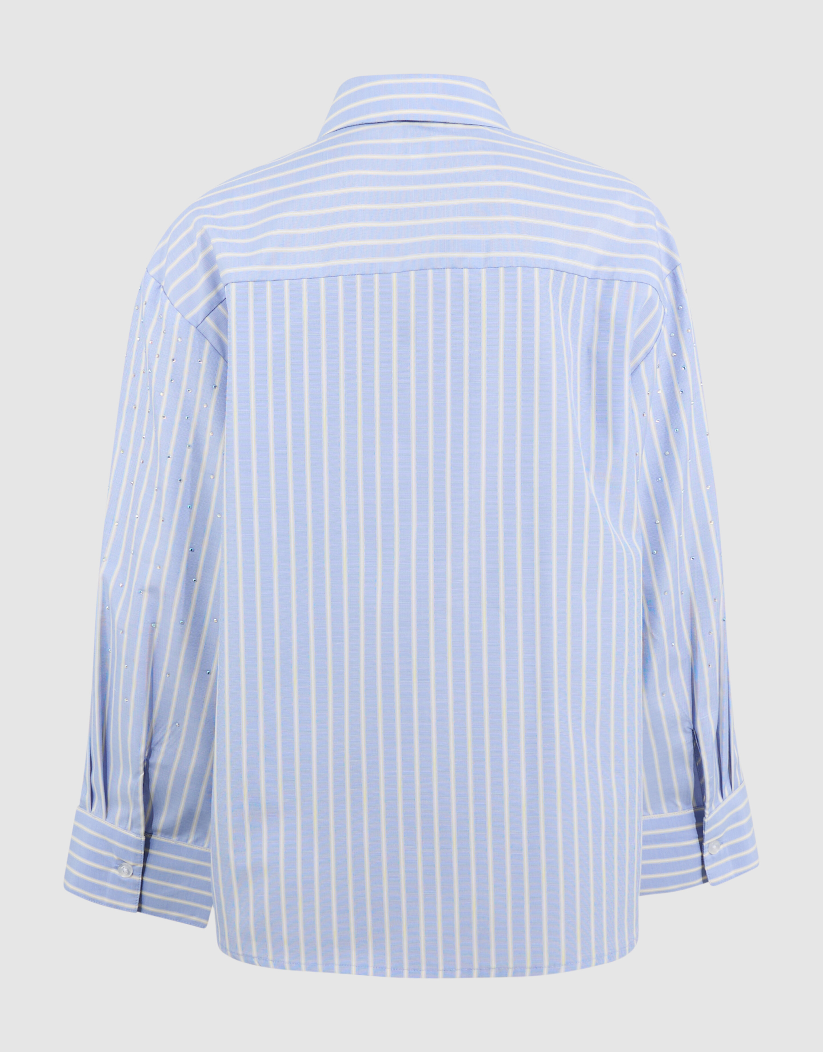 Oversized Fit Strass Poplin Blouse Lichtblauw SHOEBY GIRLS