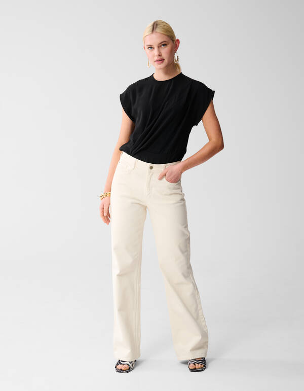 Wide Leg Jeans Gebroken Wit SHOEBY WOMEN