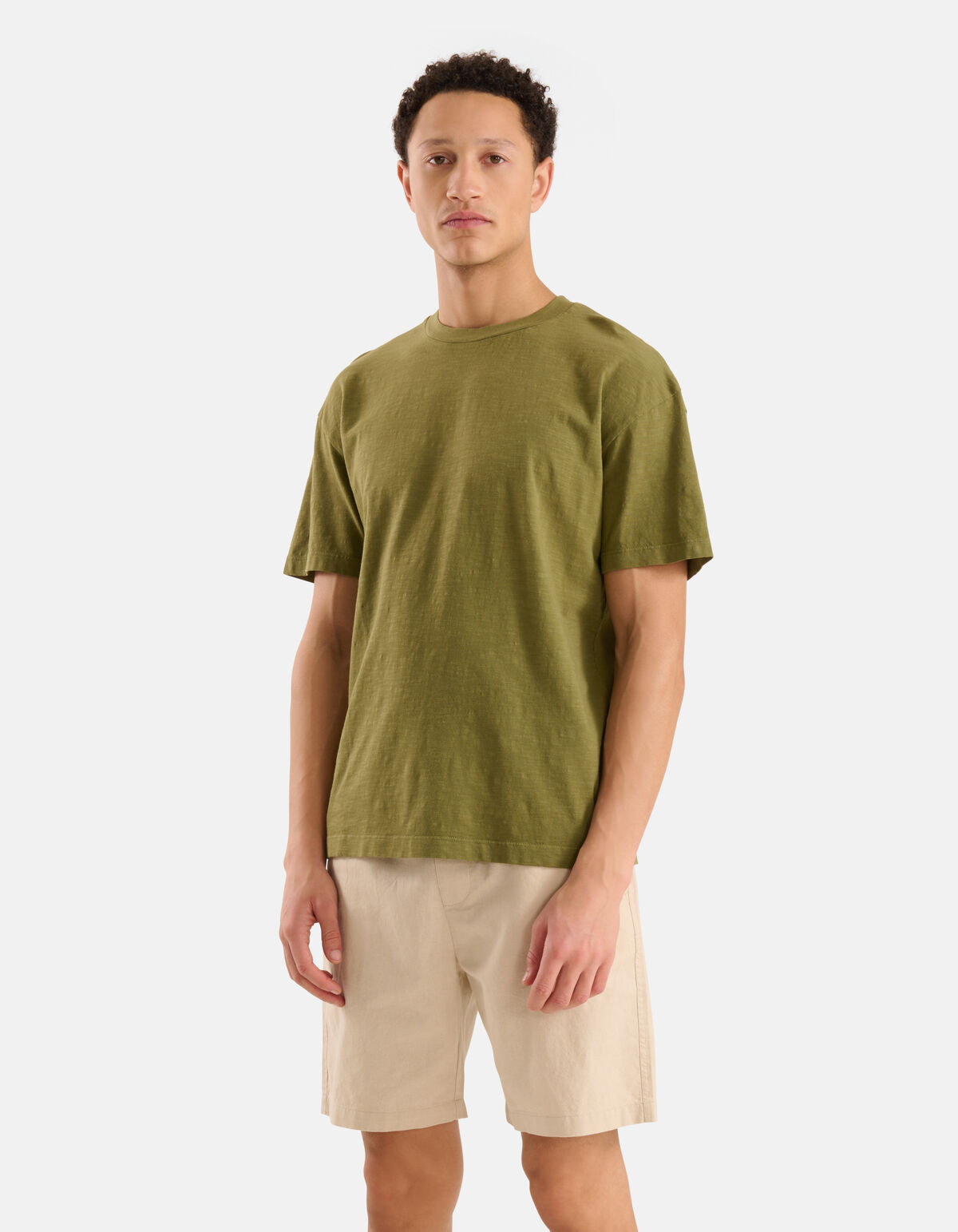 Jersey T-shirt Olijfgroen SHOEBY MEN