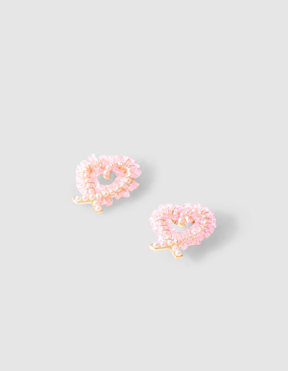 Heart Beads Oorbellen Roze SHOEBY ACCESSOIRES