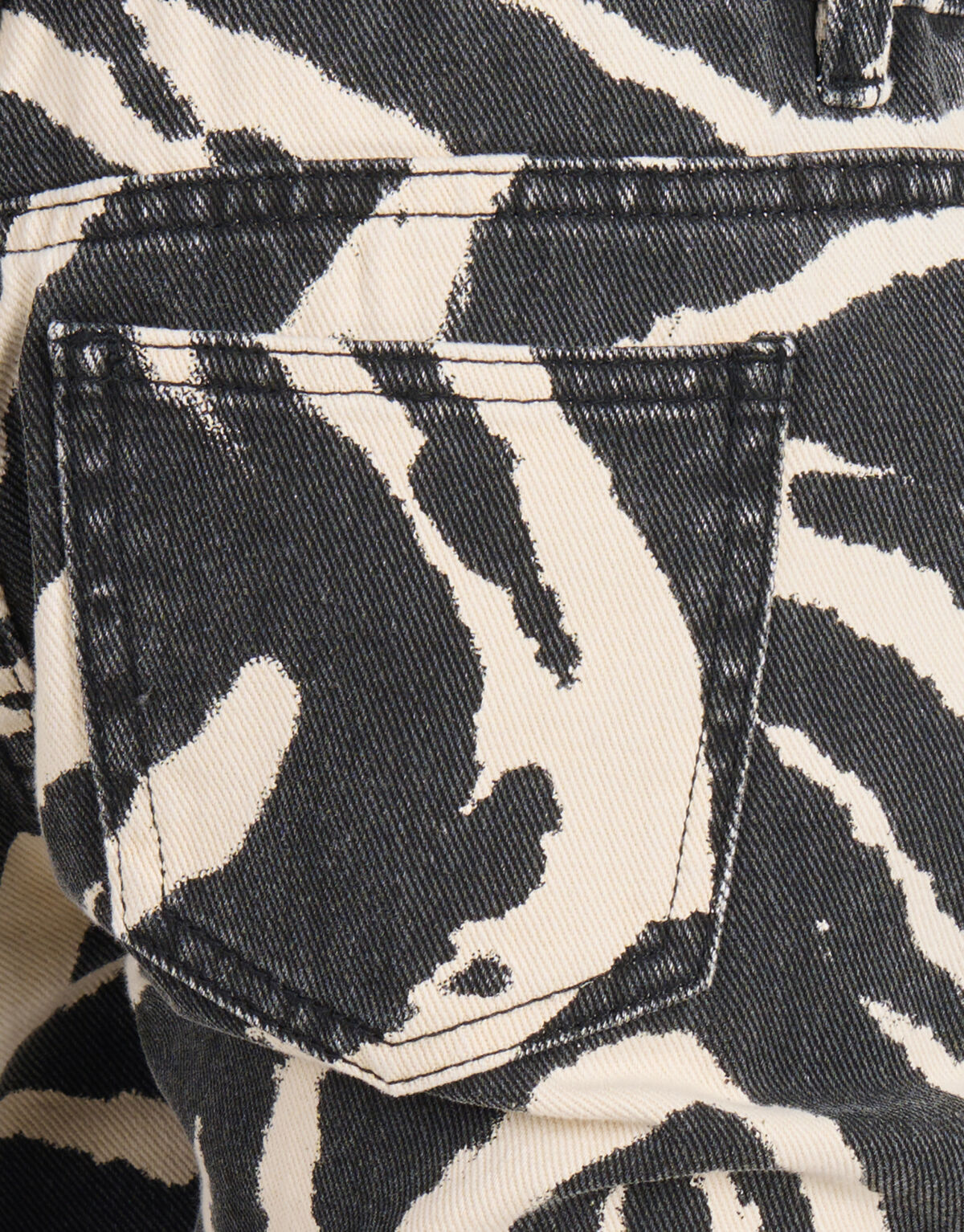 Printed Straight Denim Jeans Zwart SHOEBY GIRLS