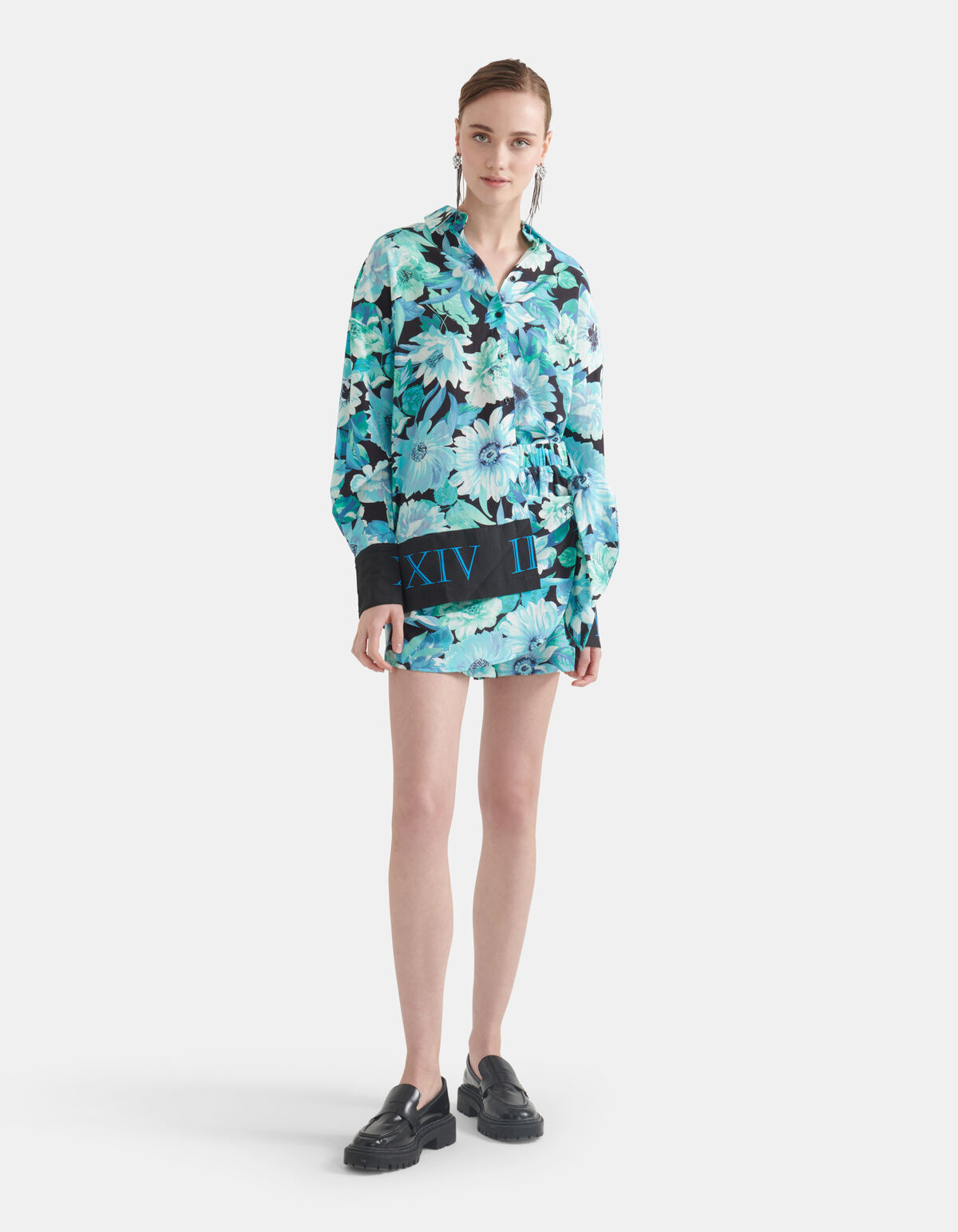 Bloemenprint Blouse Blauw SHOEBY WOMEN