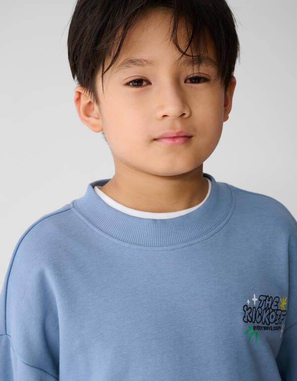 Kick Off Artwork Sweater Lichtblauw SHOEBY BOYS