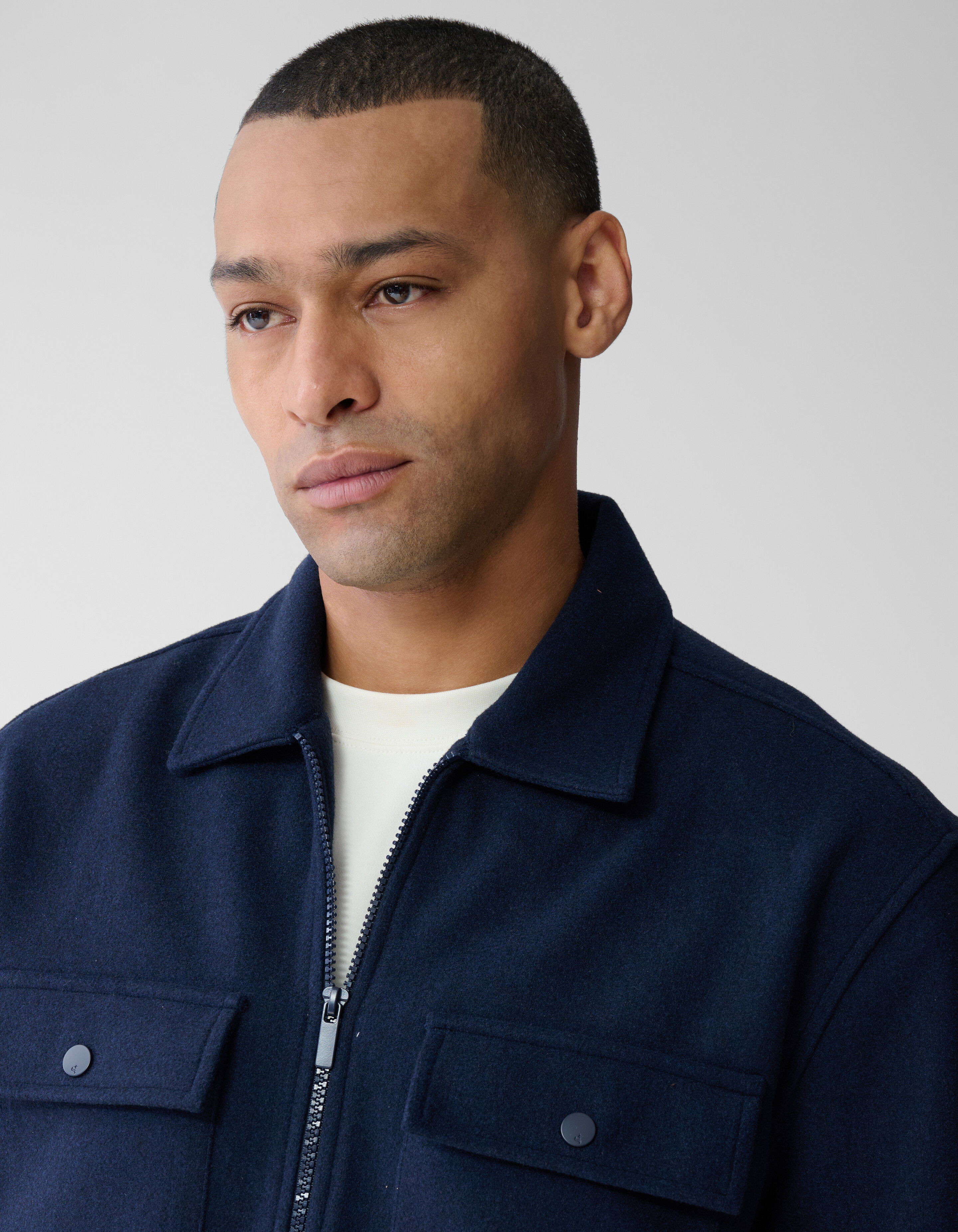 Soft Zip Overshirt Donkerblauw SHOEBY MEN