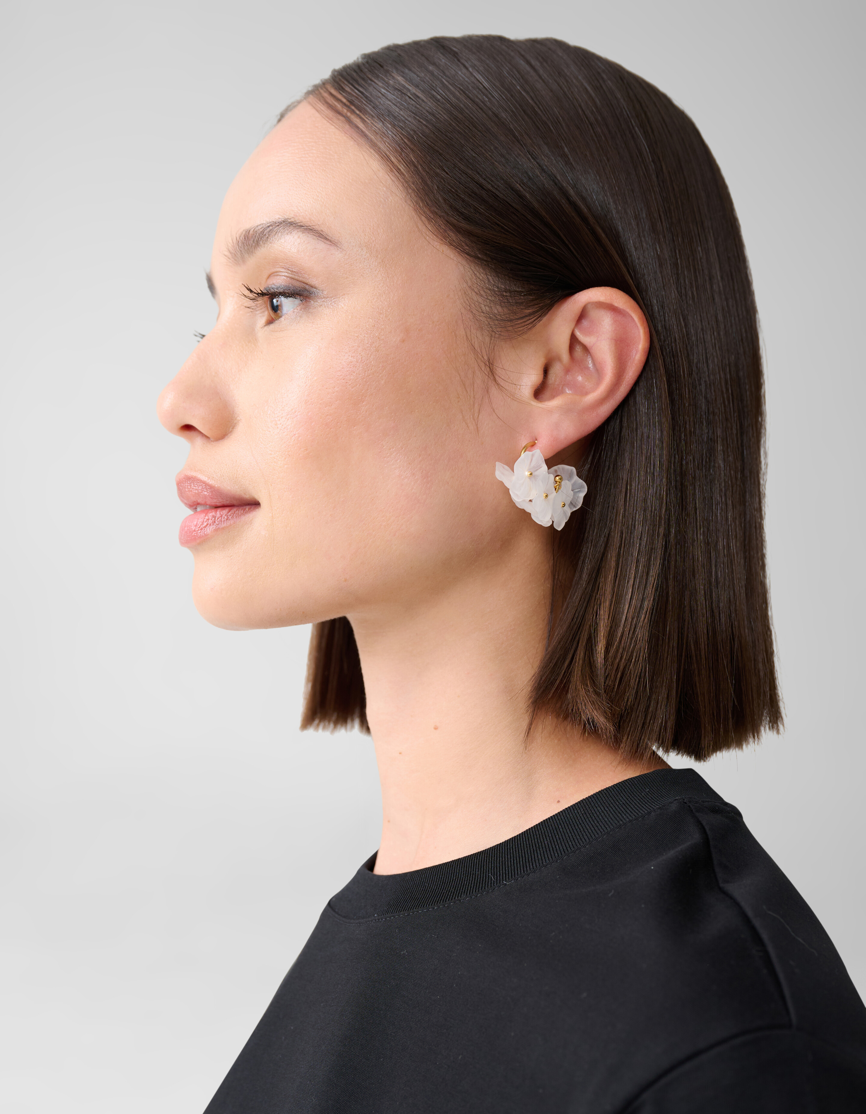 Flower Hoops Wit SHOEBY ACCESSOIRES