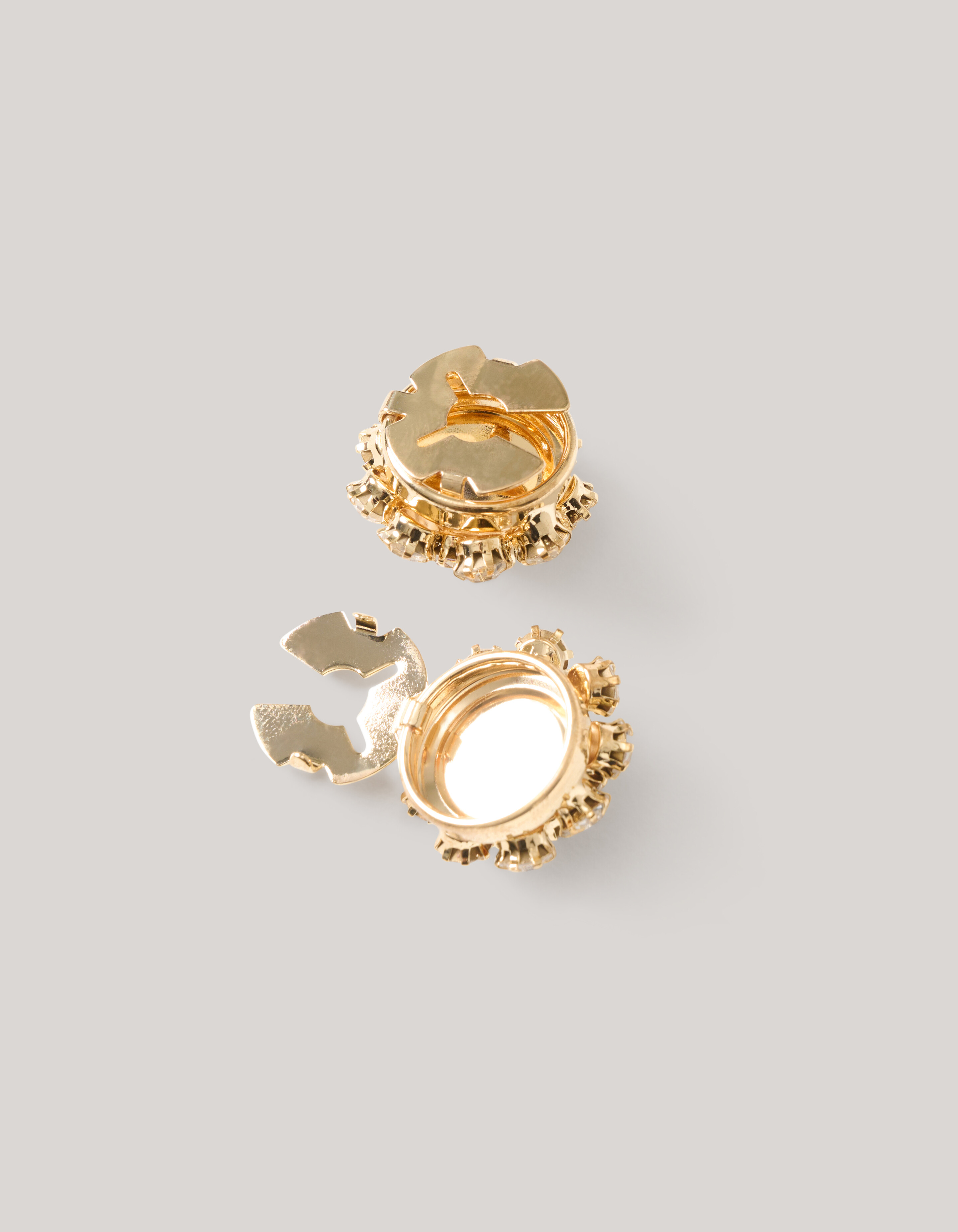 Strass Knopen Clips Goud SHOEBY ACCESSOIRES