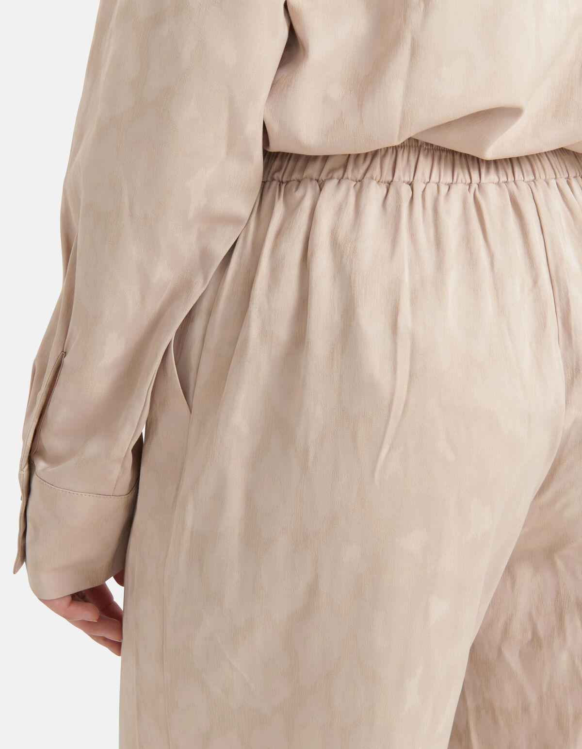 Satijnen Animal Broek Sand SHOEBY WOMEN