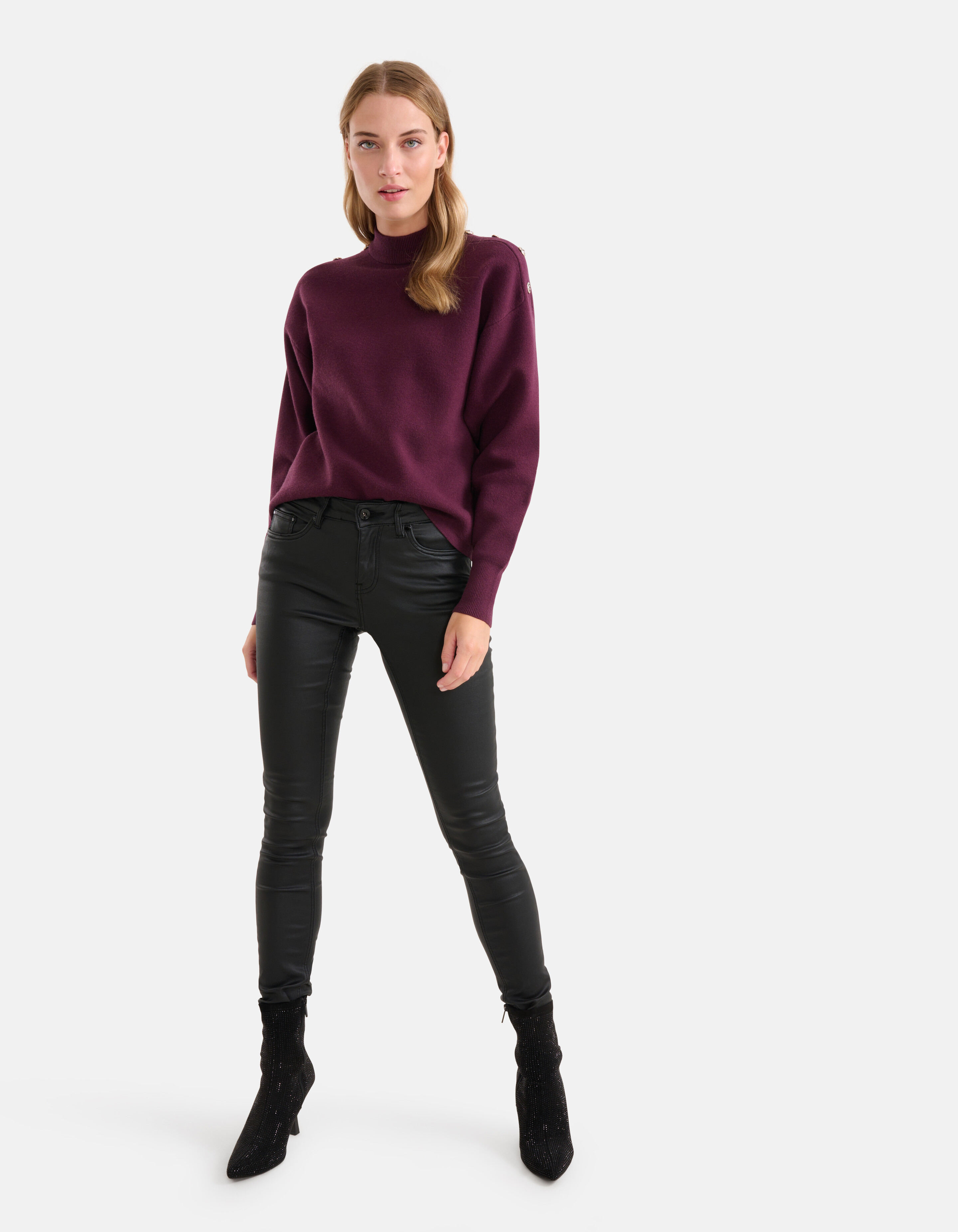 Coated Broek Zwart Eksept
