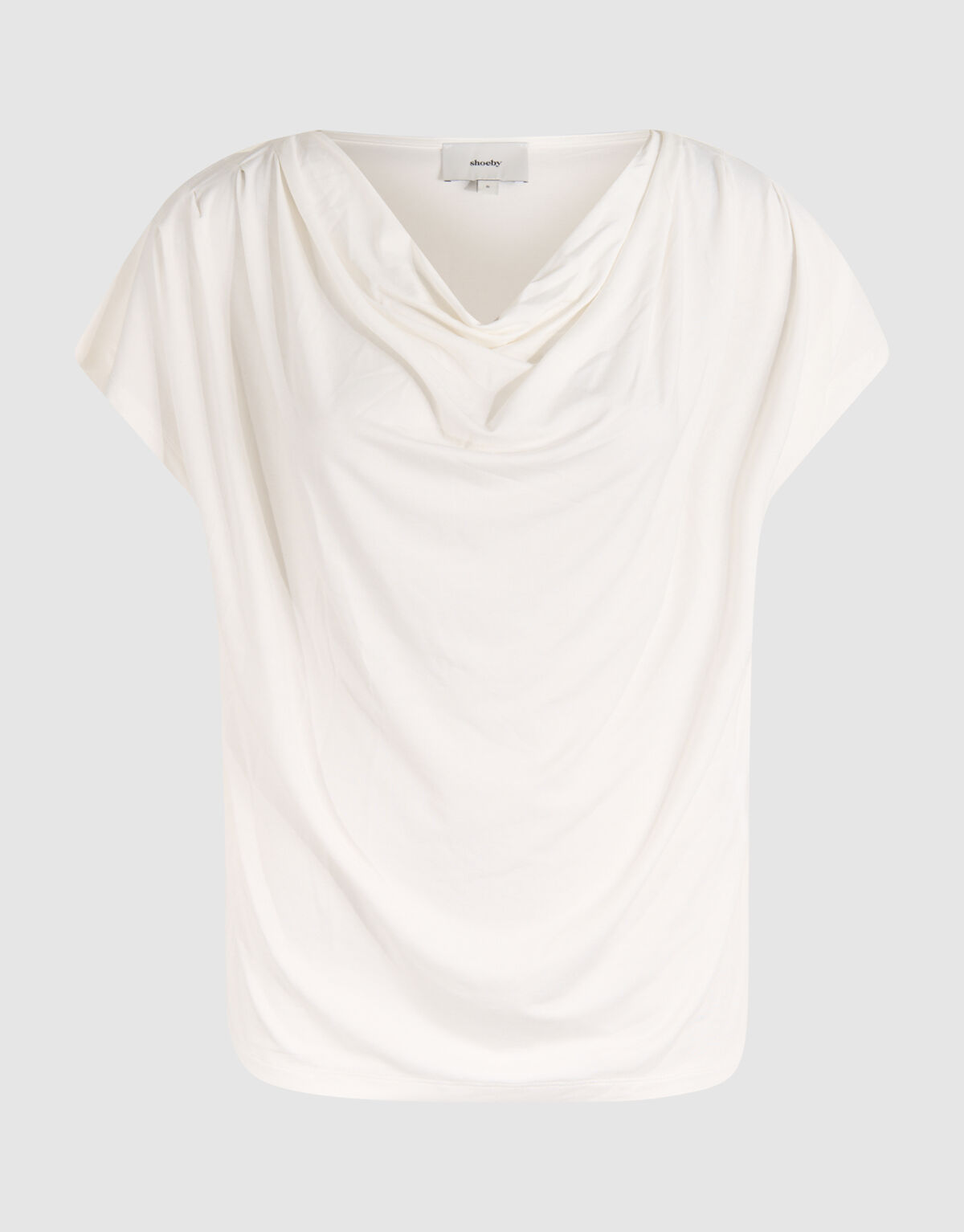 Gedrapeerde Top Gebroken Wit SHOEBY WOMEN