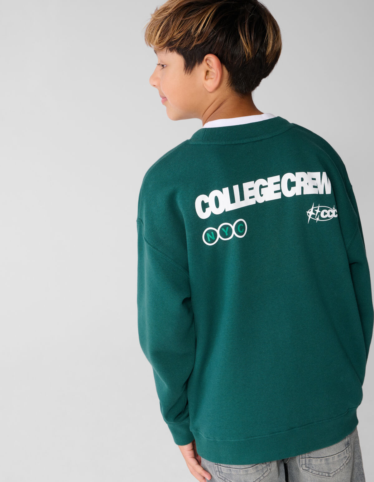 Oversized Sweater Donkergroen SHOEBY BOYS