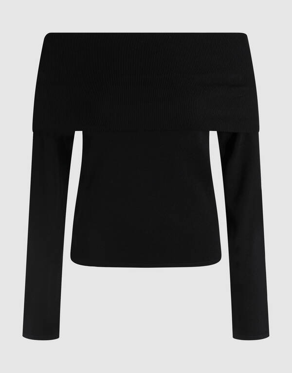 Off Shoulder Trui Zwart SHOEBY WOMEN