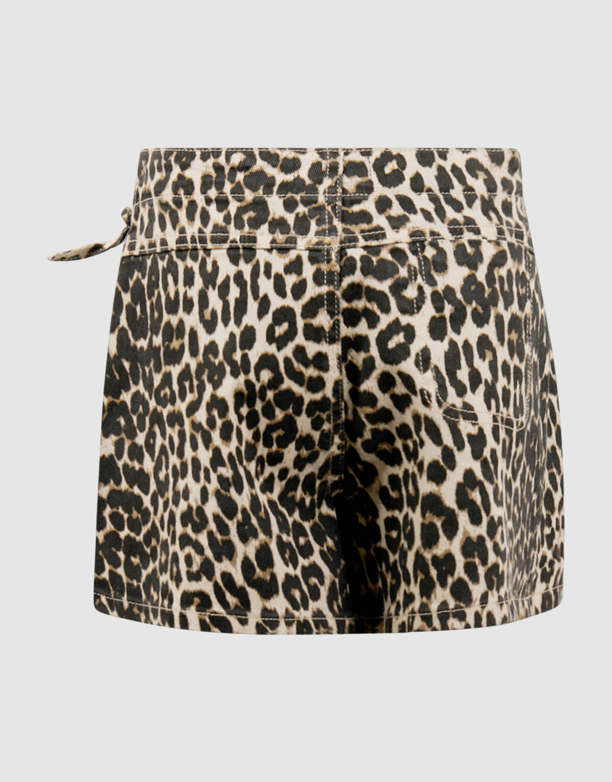 Denim Leopard Skort Bruin SHOEBY GIRLS