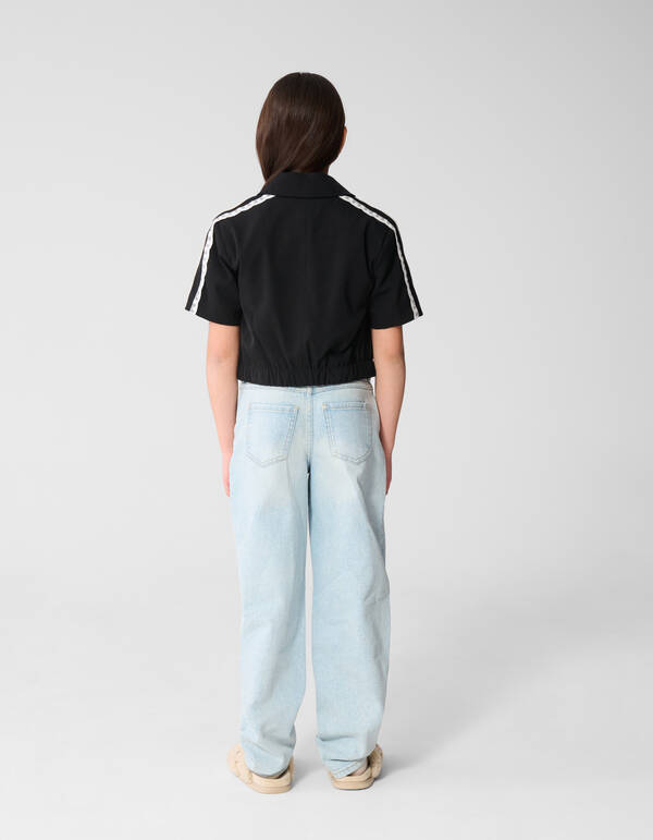 Cropped Kanten Blazer Zwart SHOEBY GIRLS