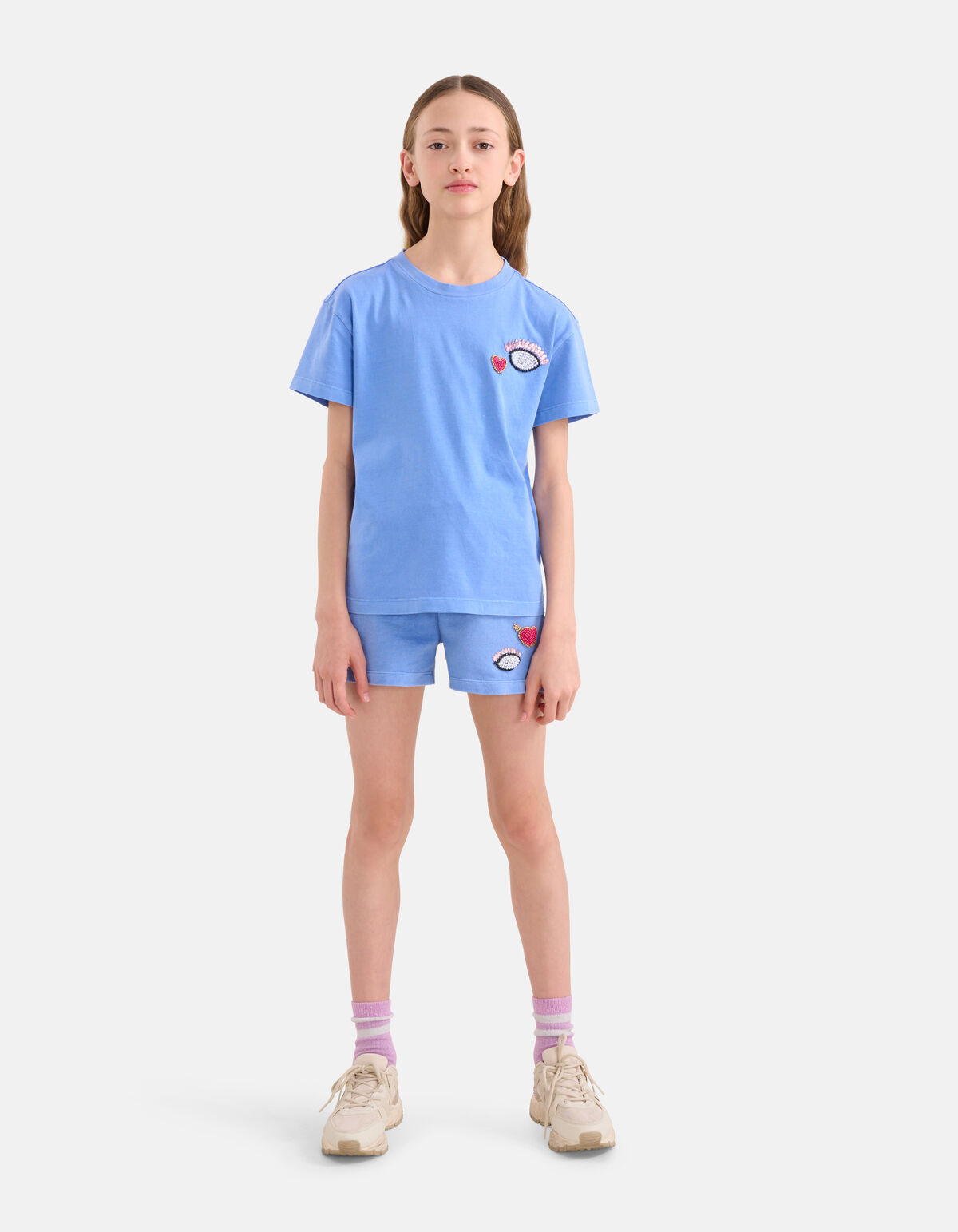 Washed T-shirt Blauw SHOEBY GIRLS