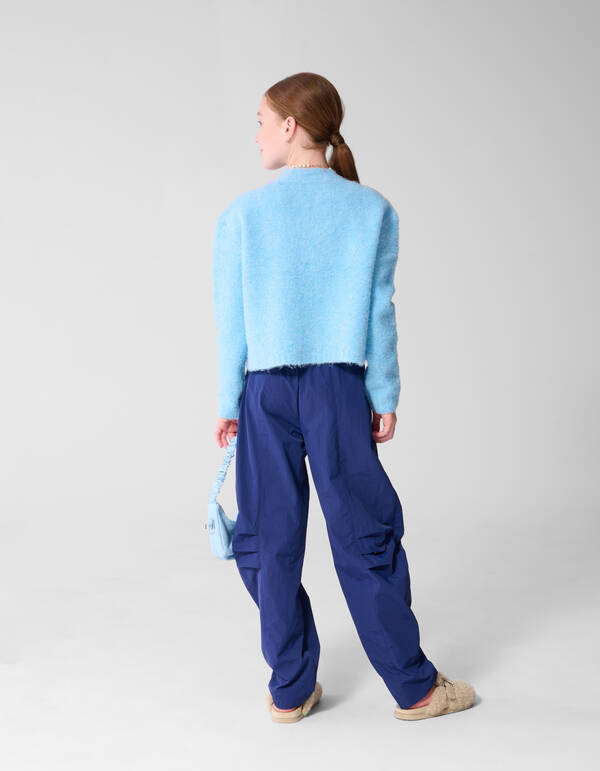 Teddy Gebreid Vest Lichtblauw SHOEBY GIRLS