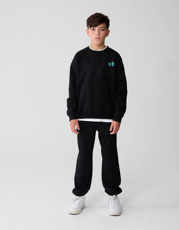 Fancy Wide Broek Zwart SHOEBY BOYS