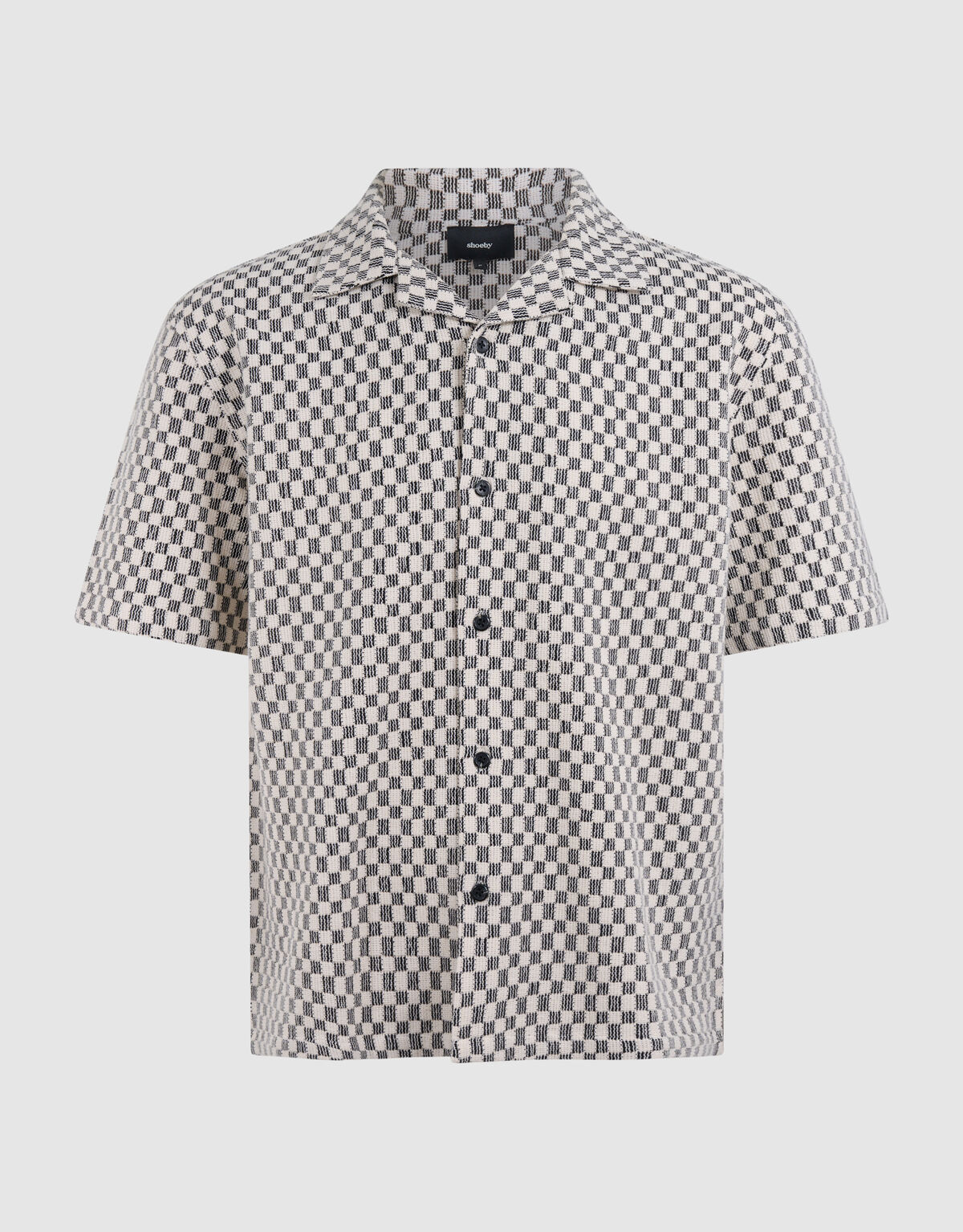Jacquard Blok Overshirt Zwart SHOEBY MEN