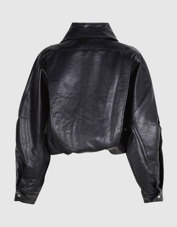 Faux Leather Funnel Neck Jack Zwart SHOEBY WOMEN