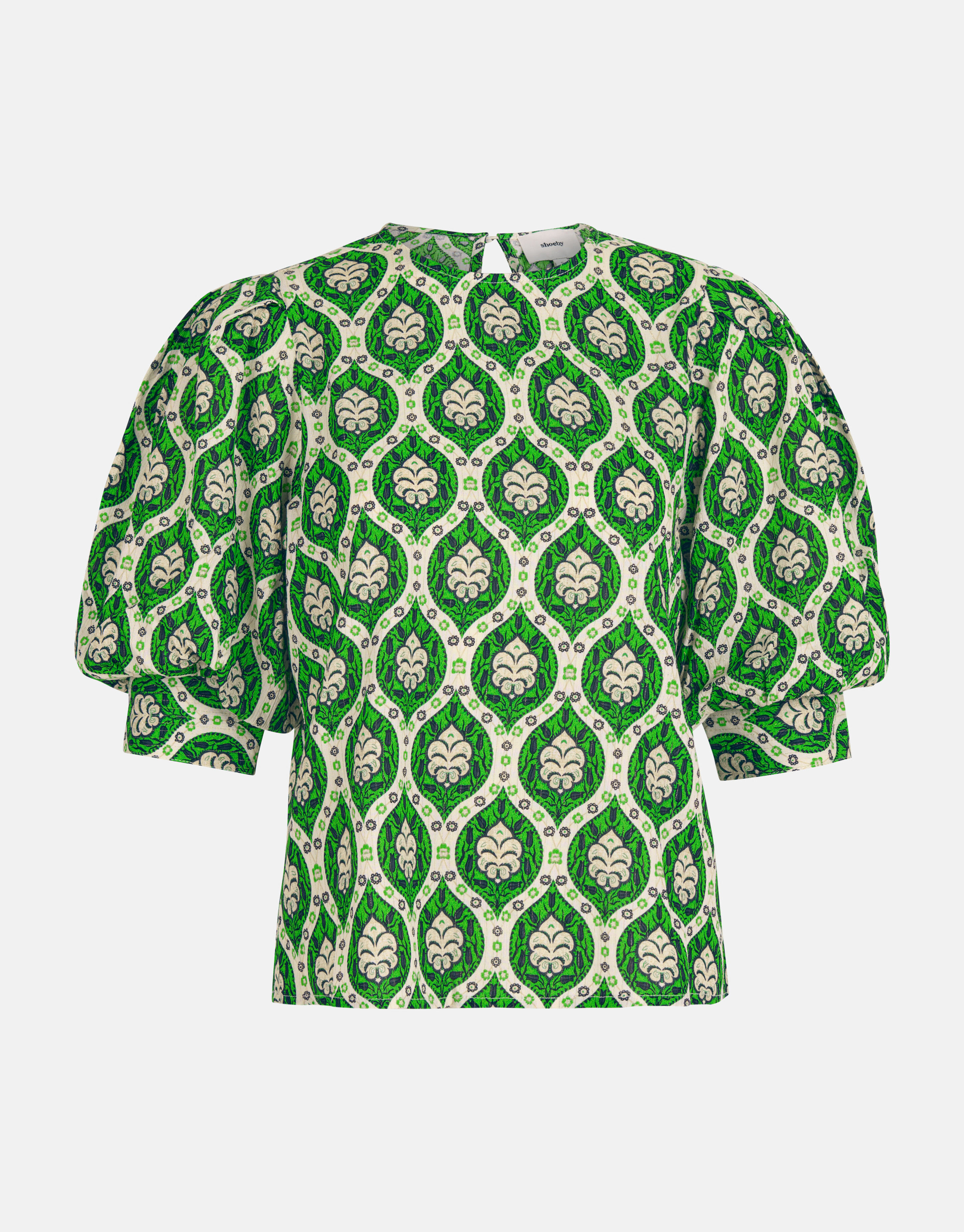 Grafische Lurex Top Groen SHOEBY WOMEN