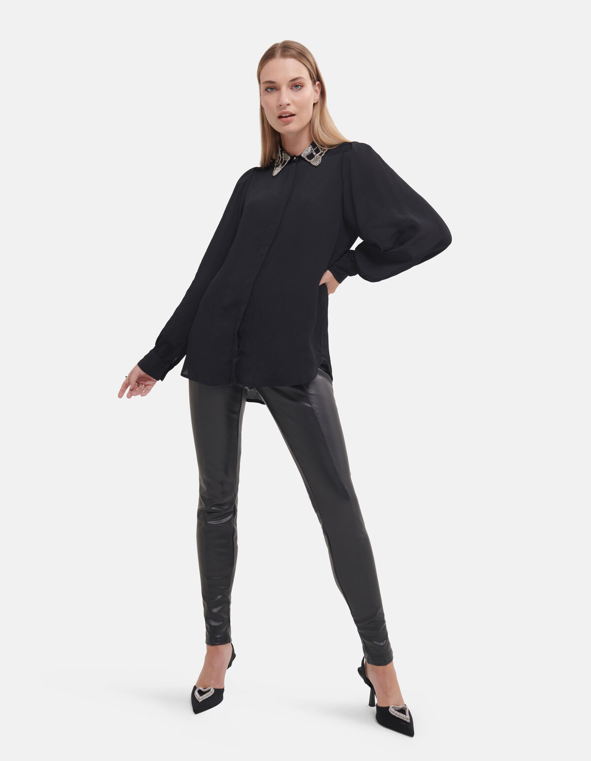 Vegan Leren Broek Zwart SHOEBY WOMEN