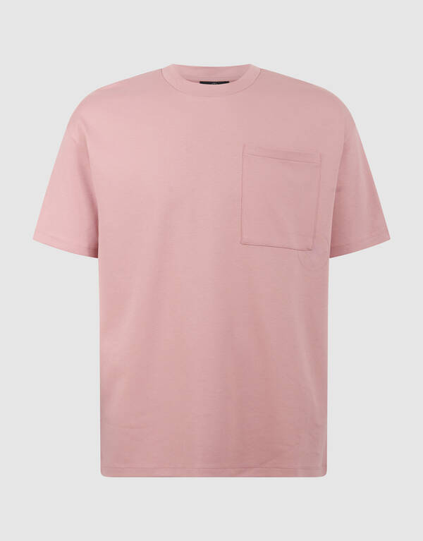 Logo Pocket T-shirt Roze SHOEBY MEN