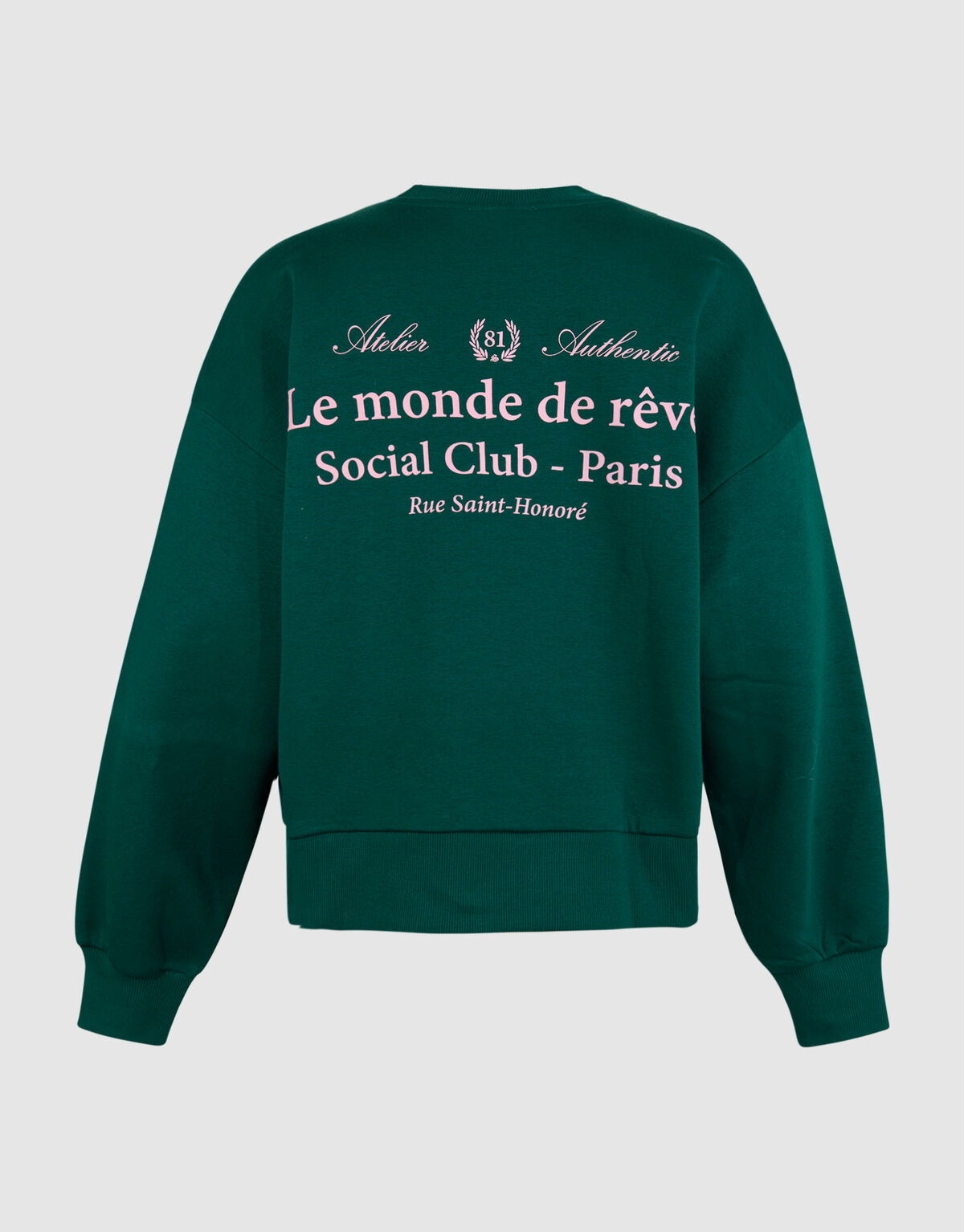 Social Club Artwork Sweater Donkergroen SHOEBY WOMEN