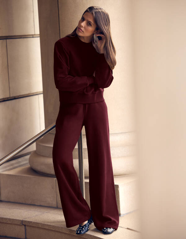 Big Shoulder Sweater Donkerrood SHOEBY WOMEN